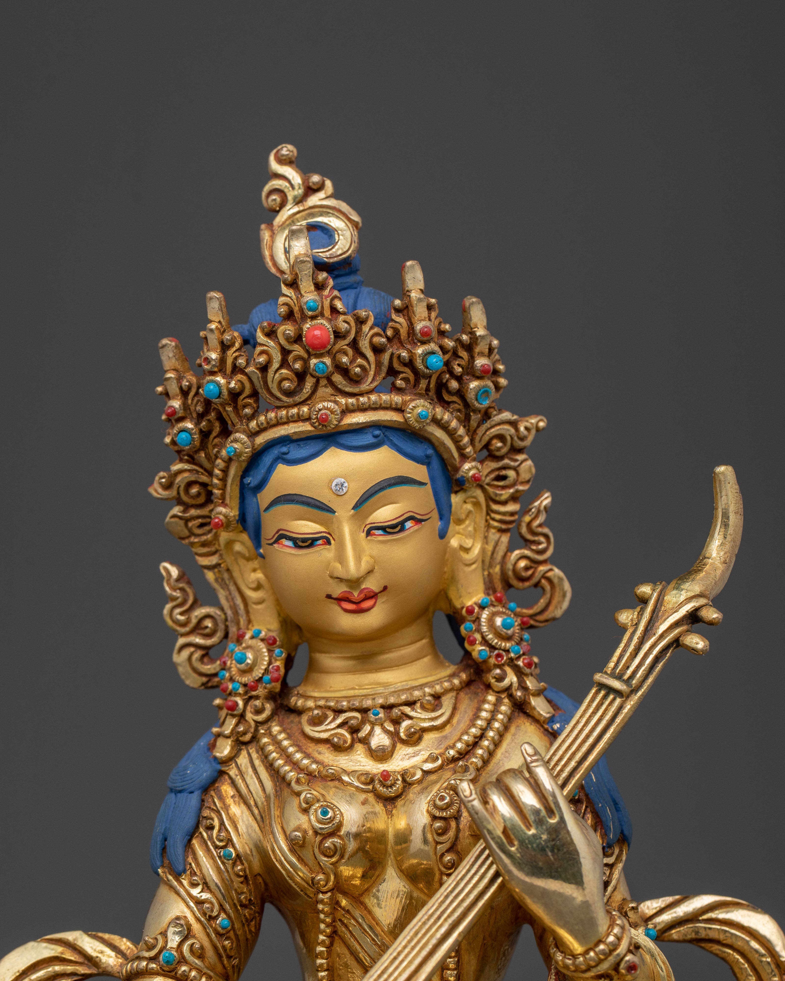 Goddess Saraswati Spiritual Statue | Goddess of Knowledge & Arts Decor