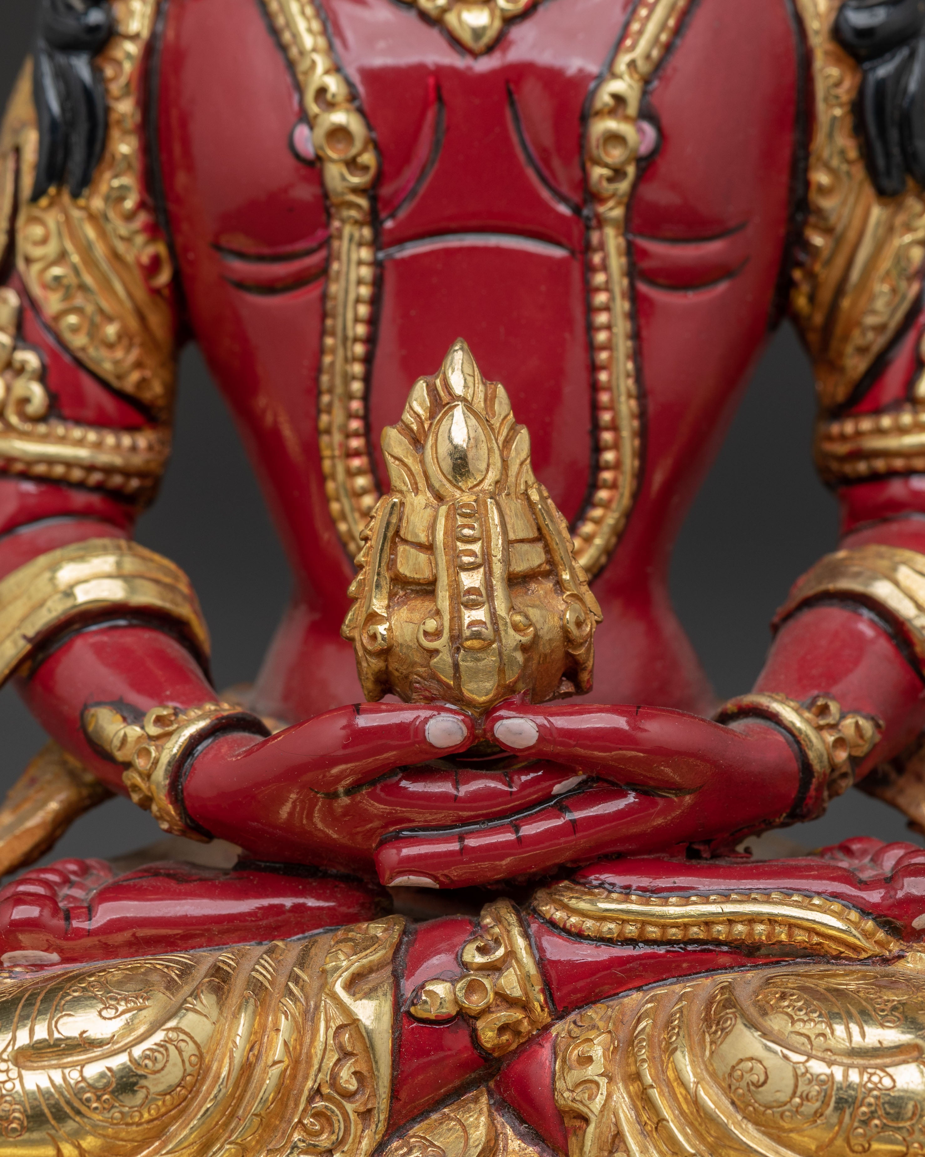 Golden Statue of Bodhisattva Amitayus | Symbol of Longevity