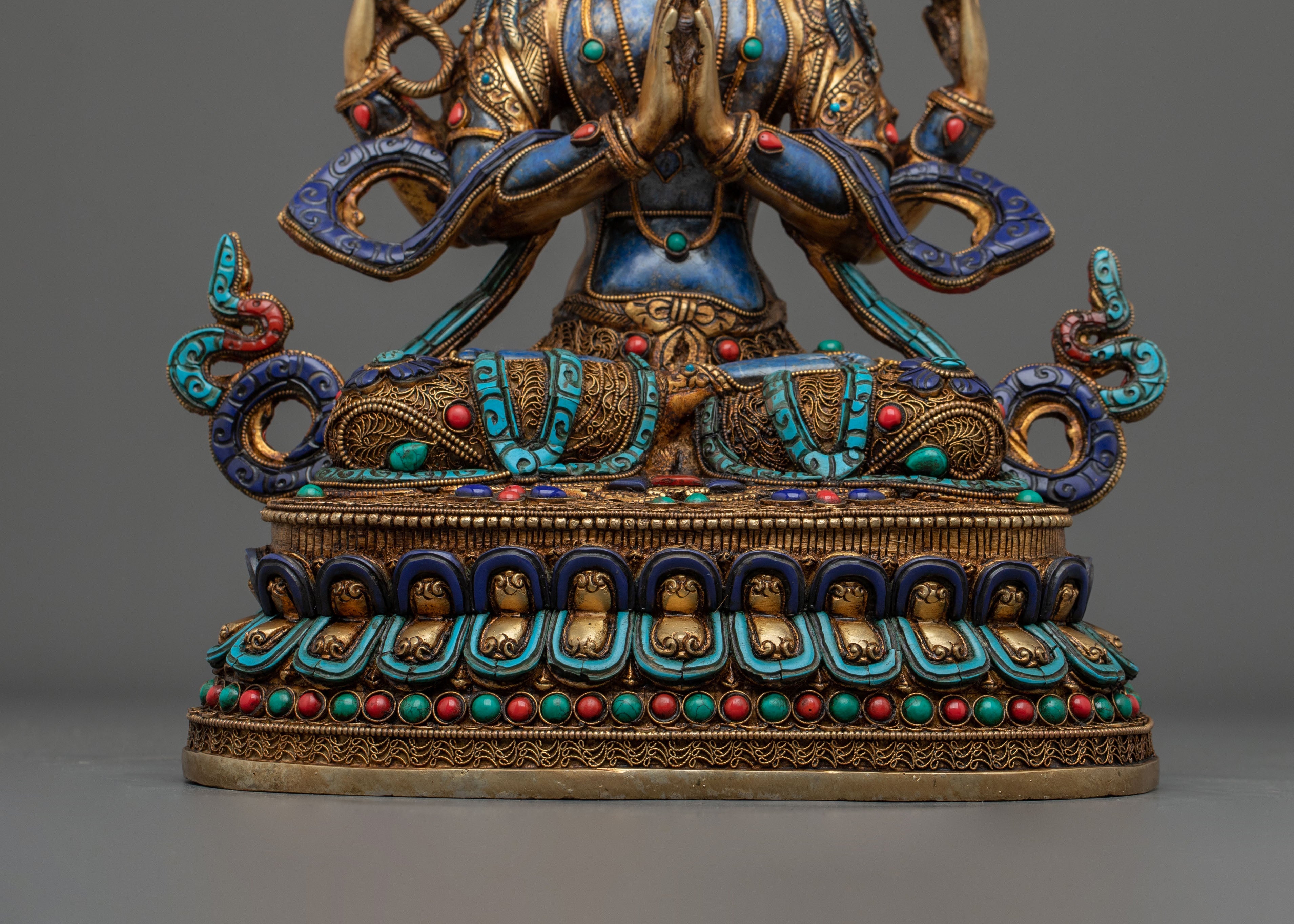 Four-Armed Chenrezig Sculpture | Divine Serenity
