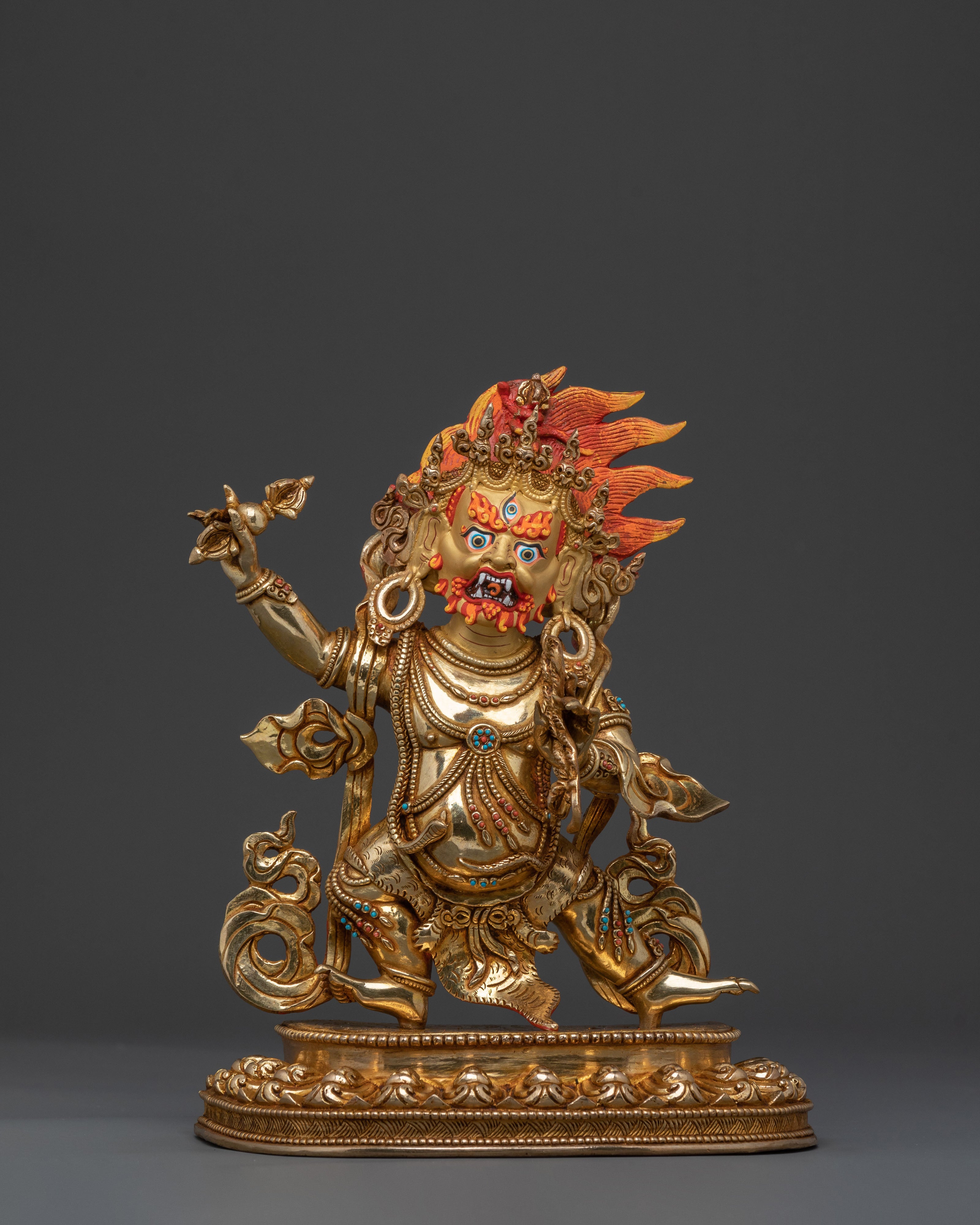 Vajrapani Sacred: 24K Gold Gilded Statue