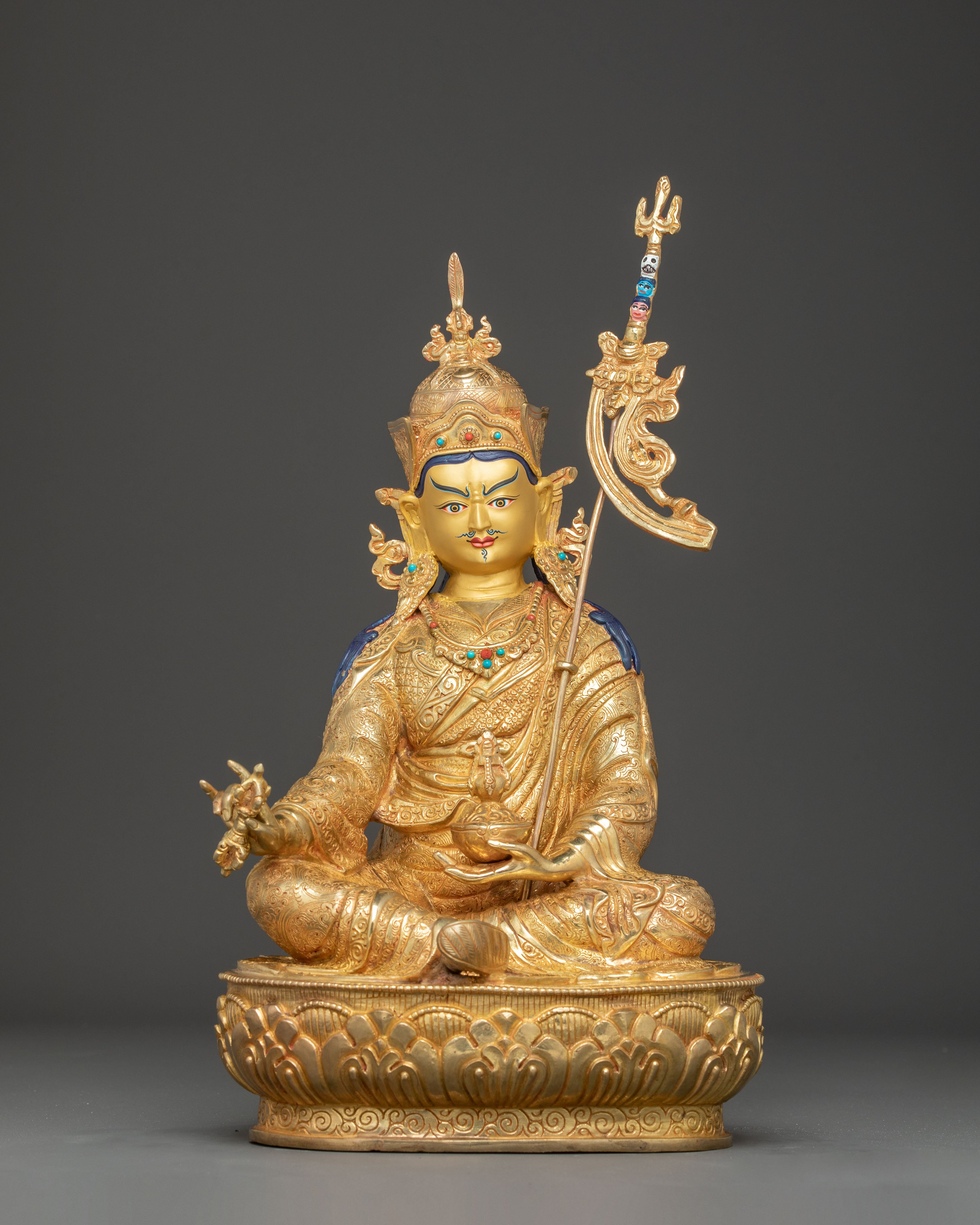 Buddha Dharma Sangha Golden Statue Set