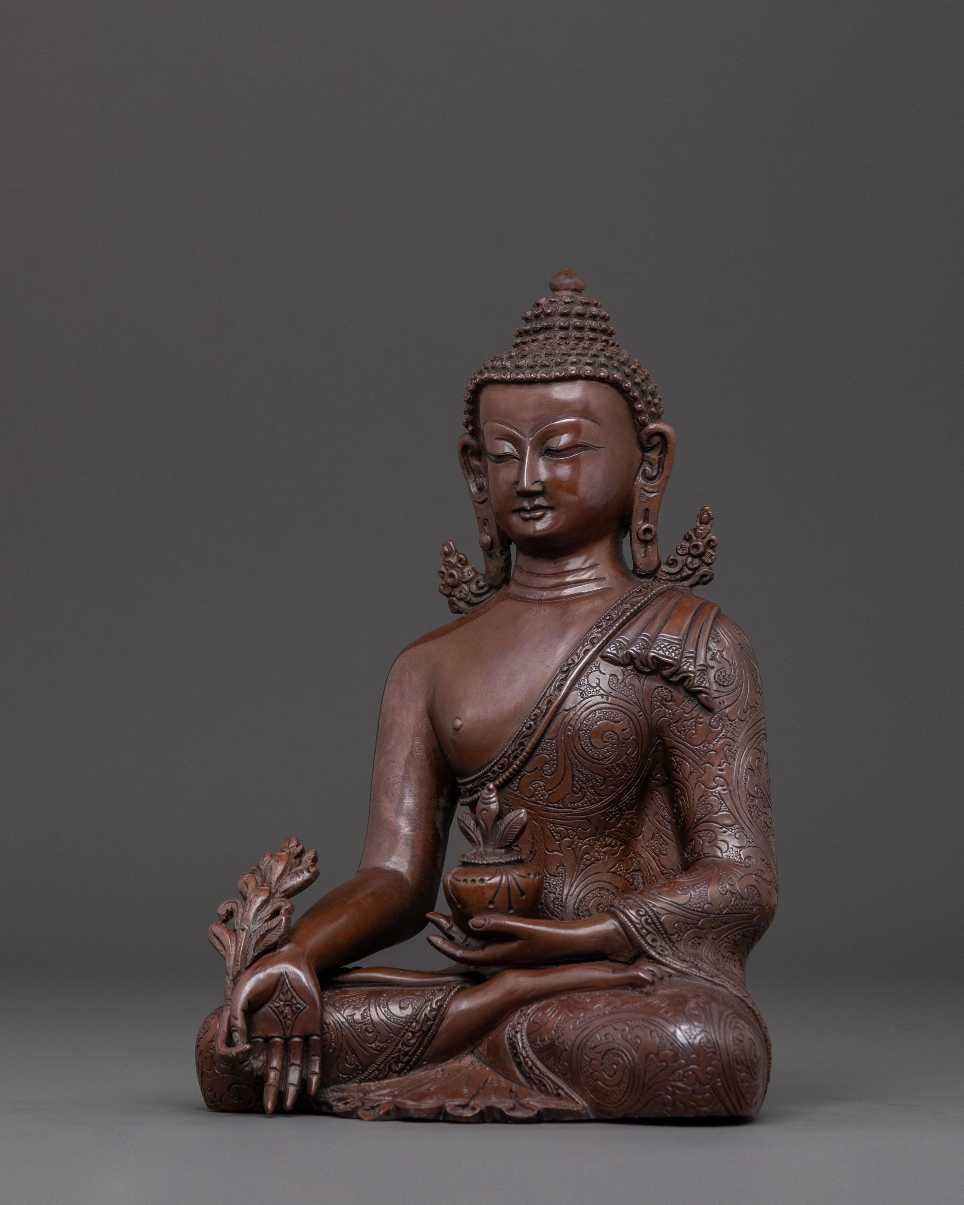 Medicine Buddha Handcrafted Statue for Healing