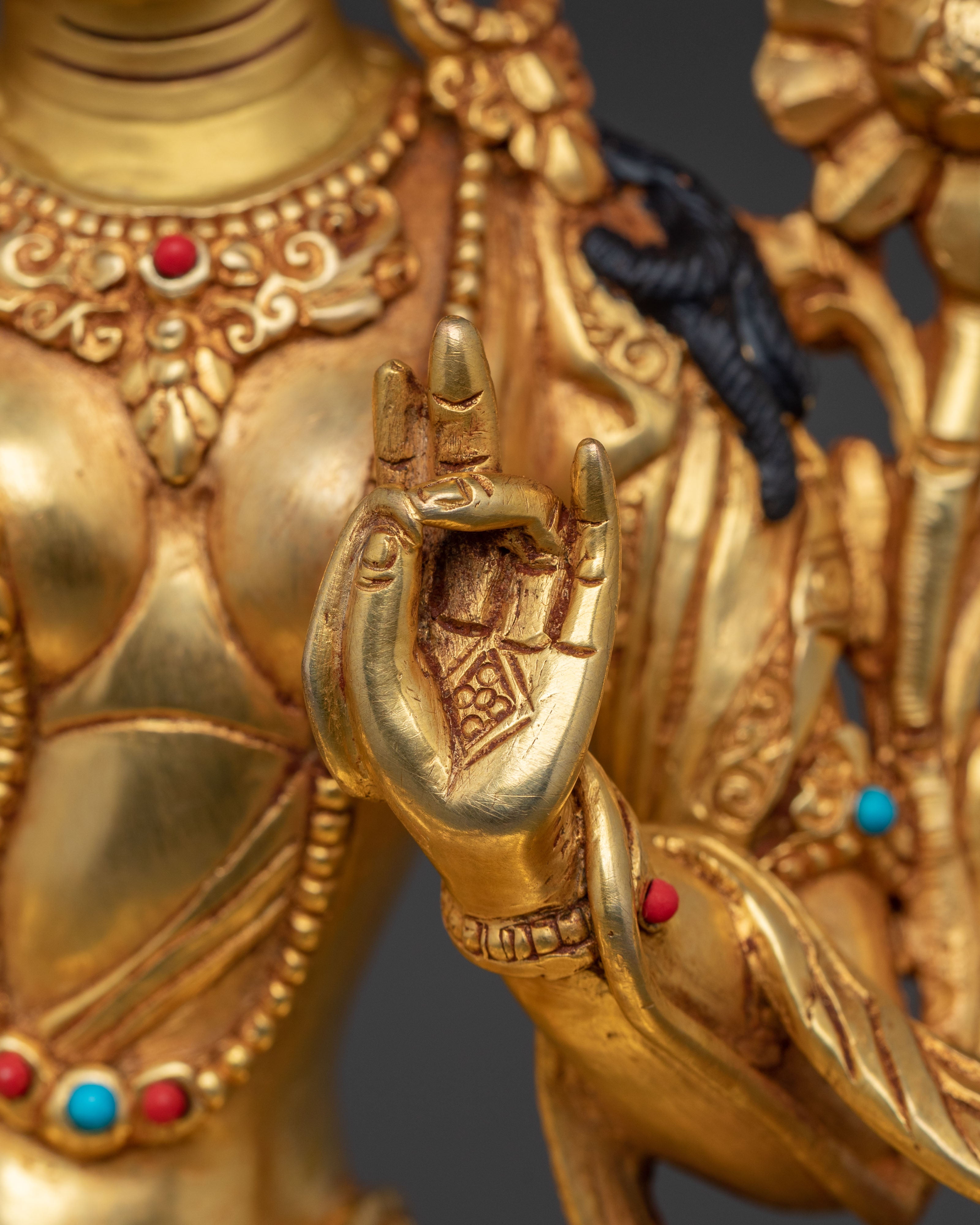 Celestial Green Tara Blessing Statue | Mother Figure