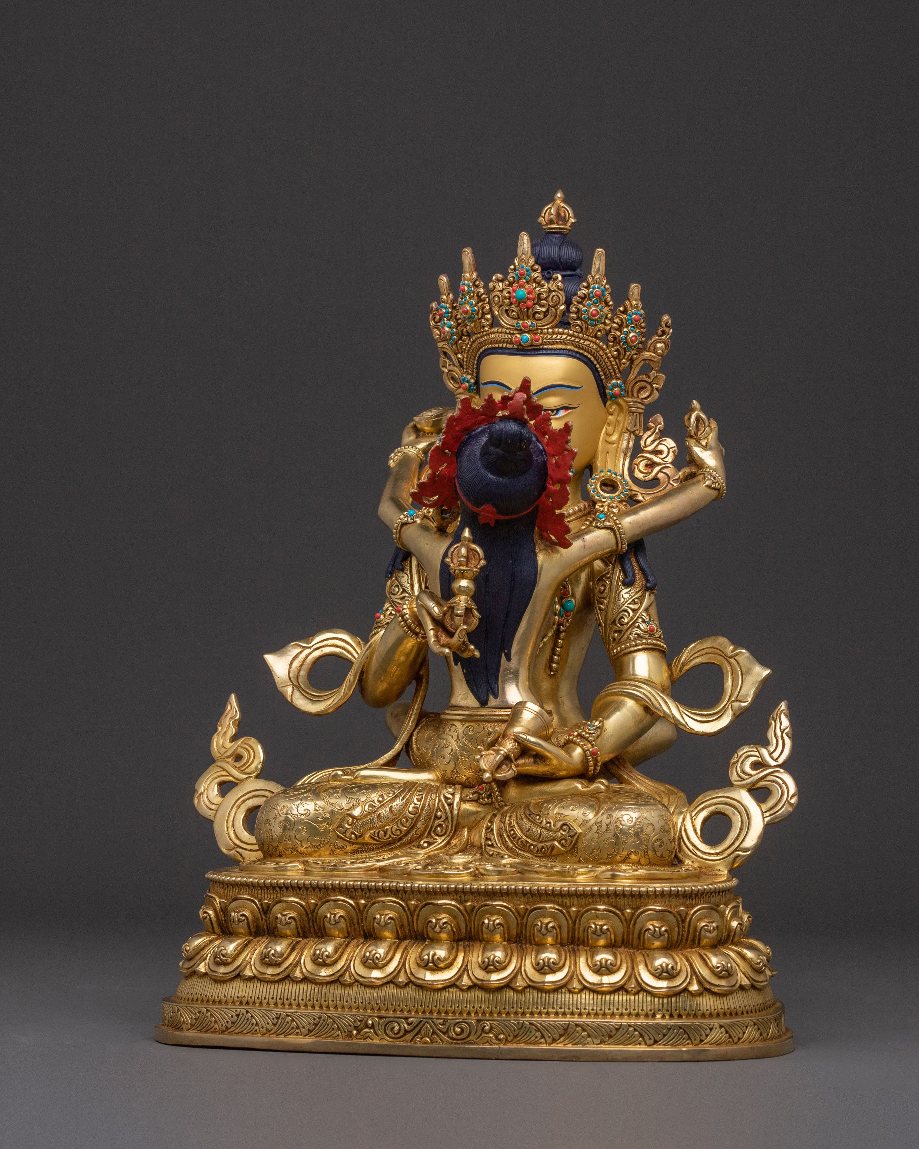Vajrasattva Statue with Vajragarvi | Divine Figure