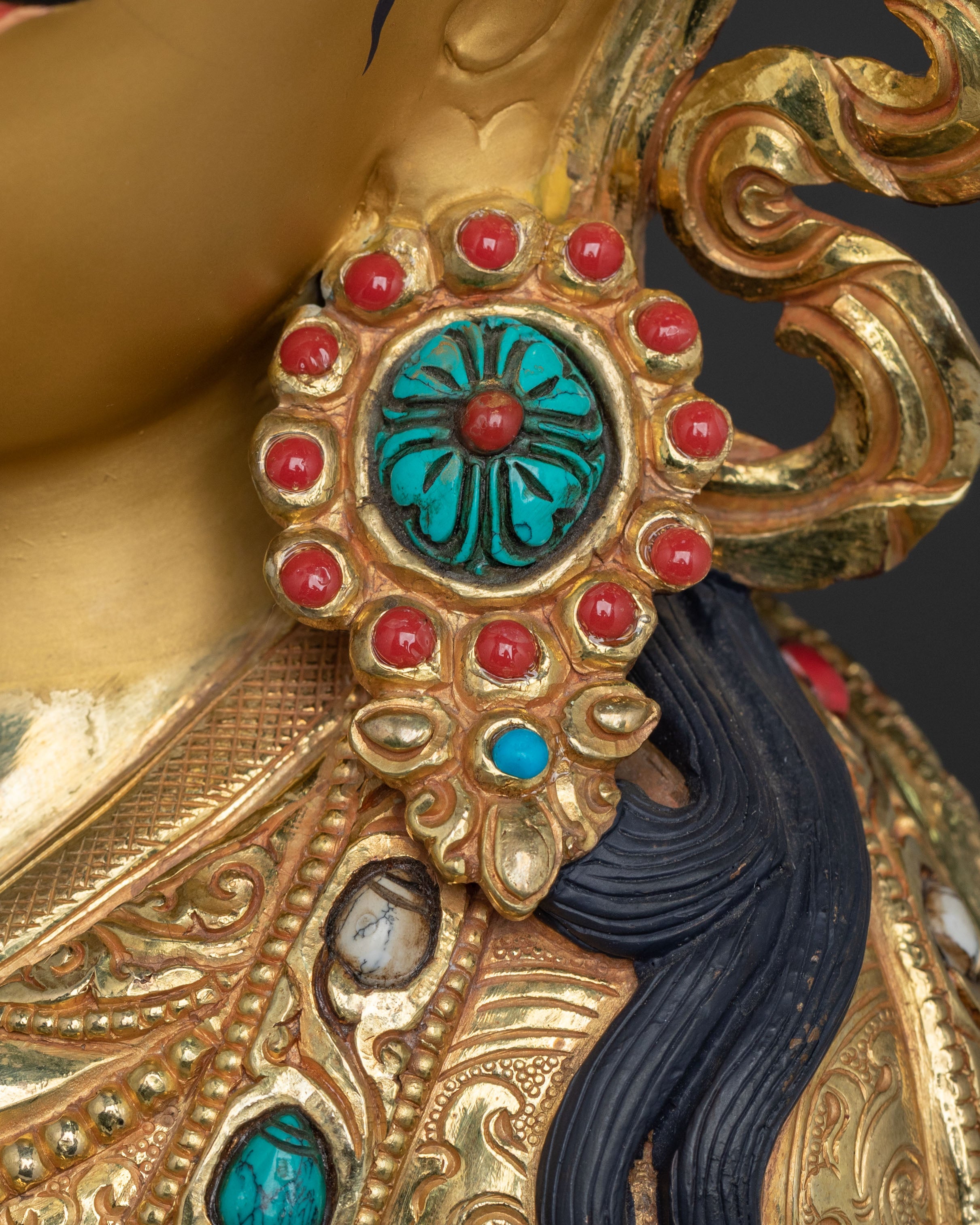 Padmasambhava Sacred Dharma Statue | Handcrafted Tibetan Buddhist Art