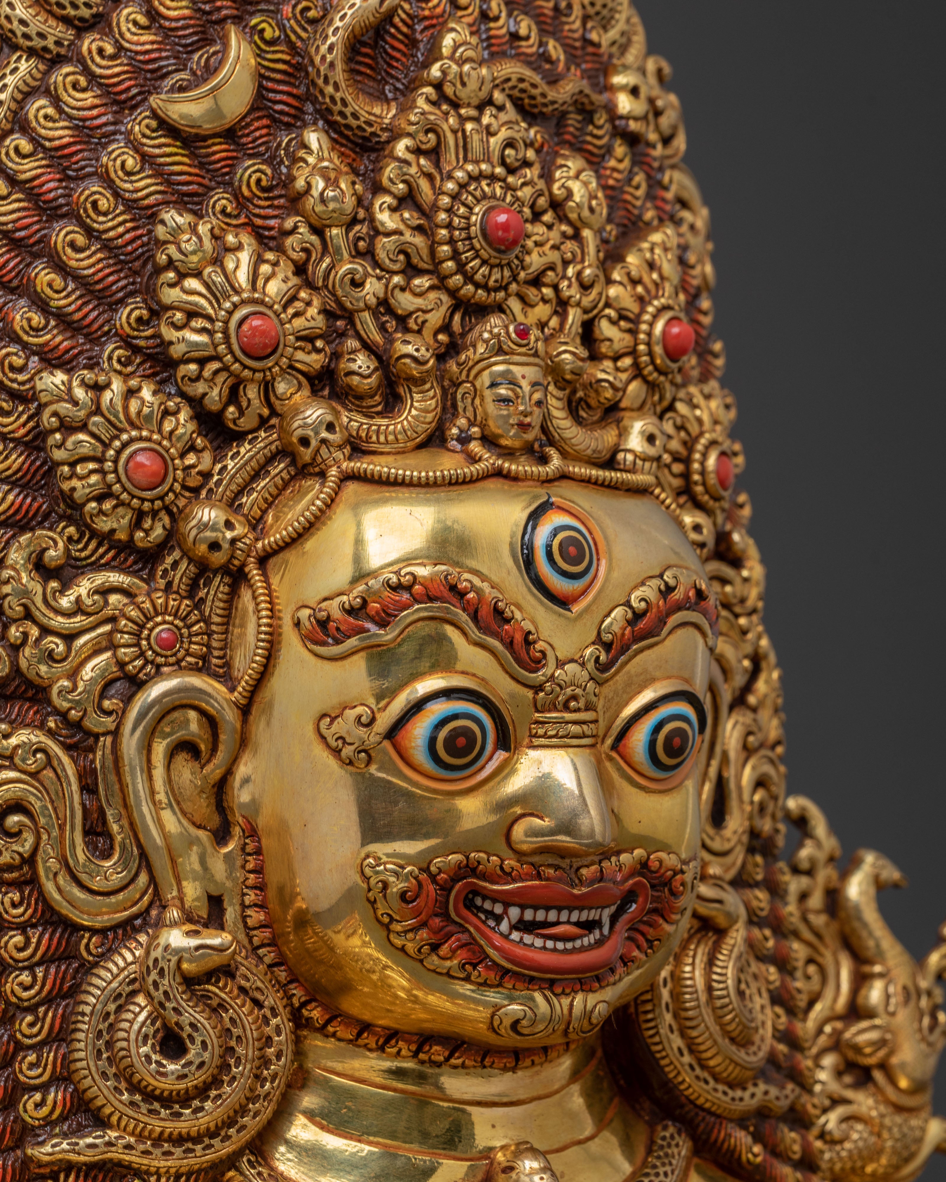 Bhairava Mask Sculpture | Spiritual Protection