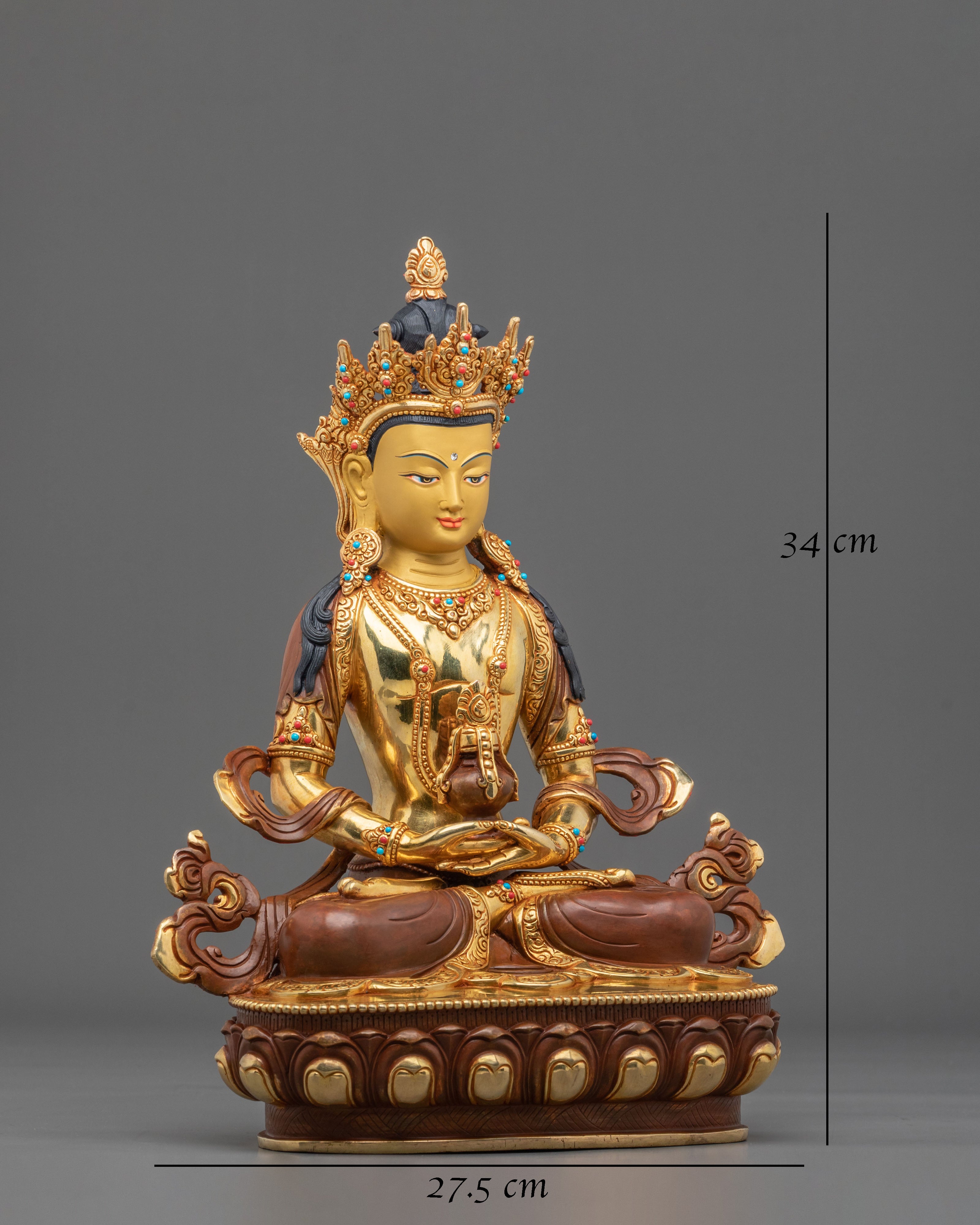 Traditional Amitayus Sculpture | Tibetan Buddhist Altar Art