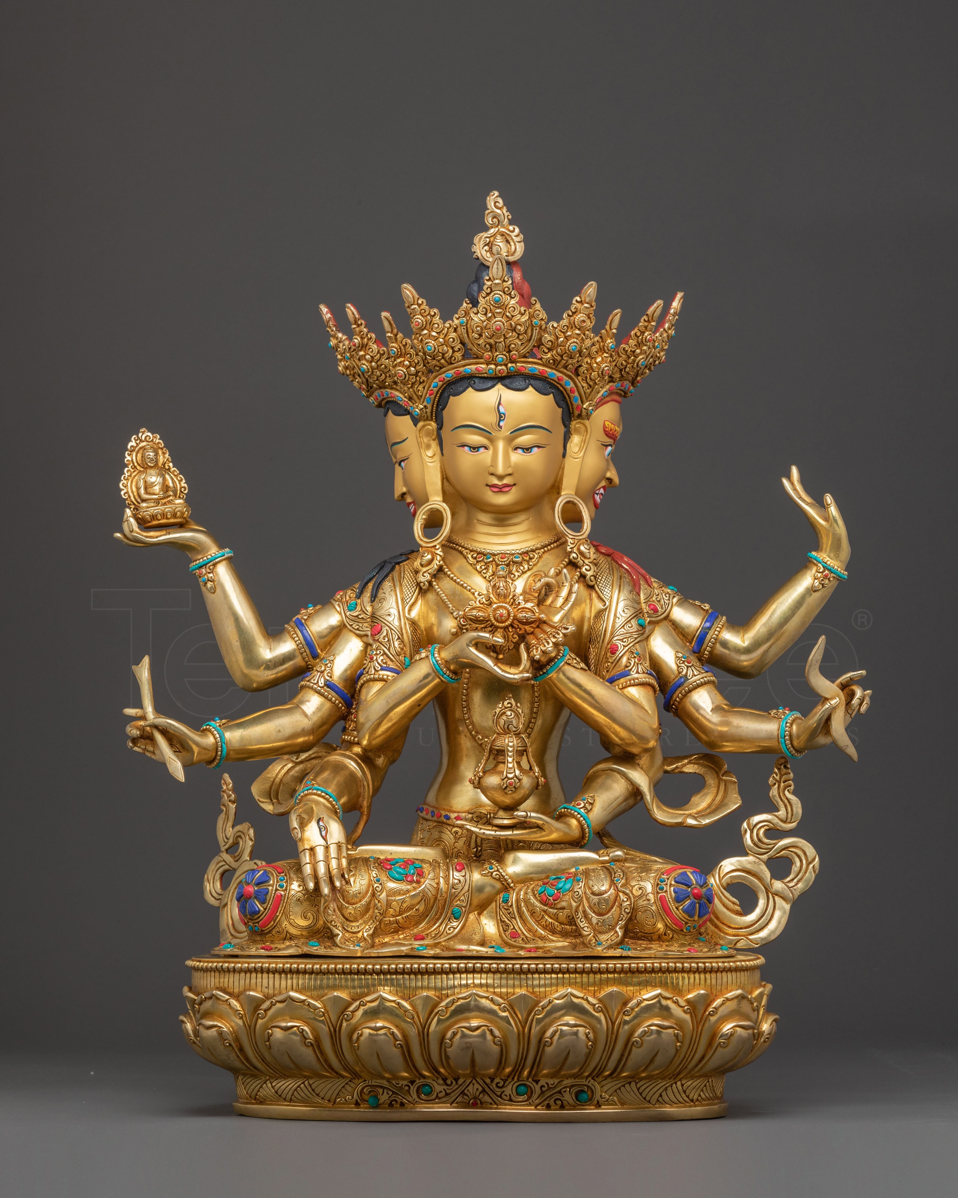 Namgyalma Divine Statue - Exquisite 24K Gold Gilded