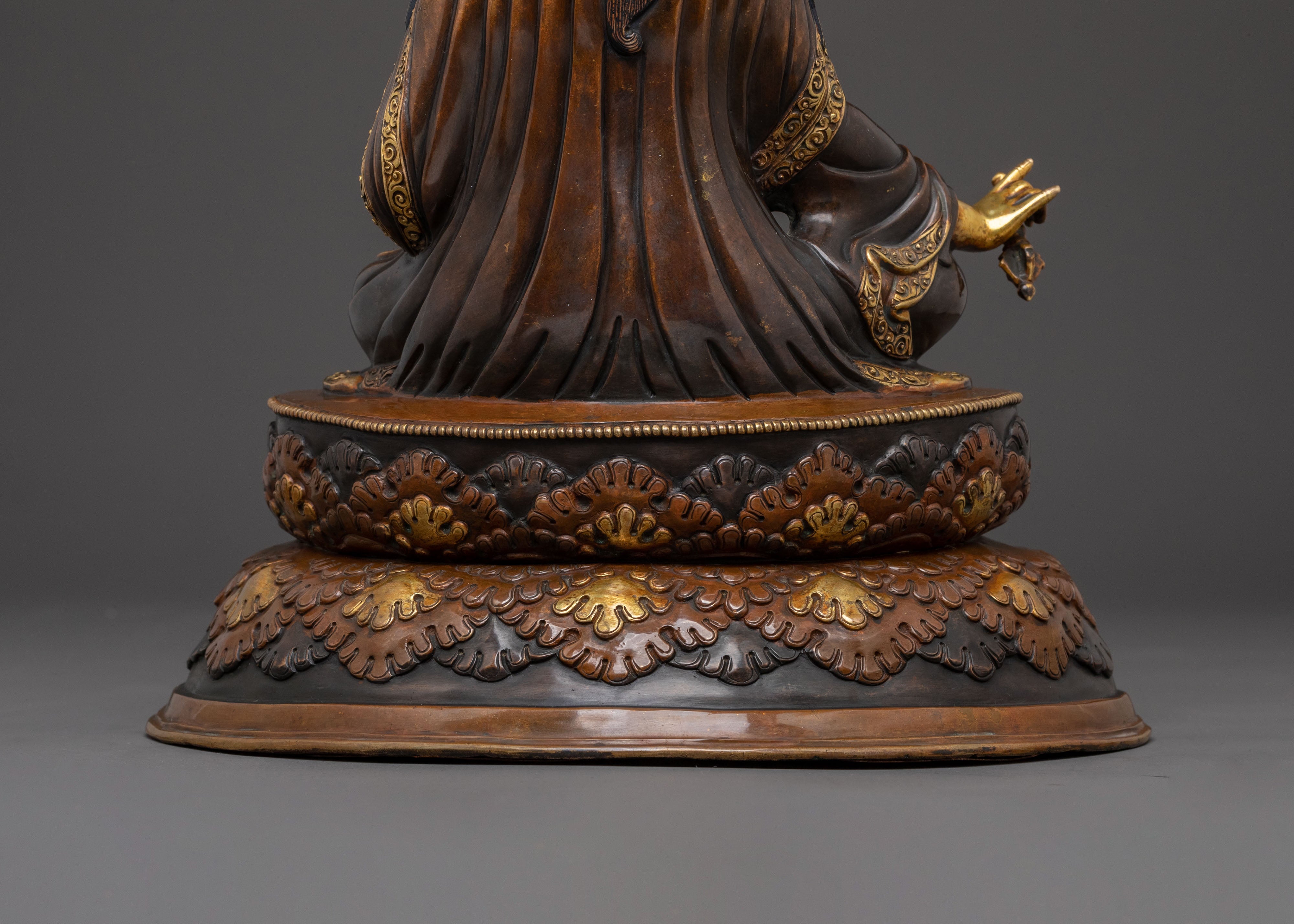 Guru Rinpoche Statue | 24K Gold Gilded Teacher Icon