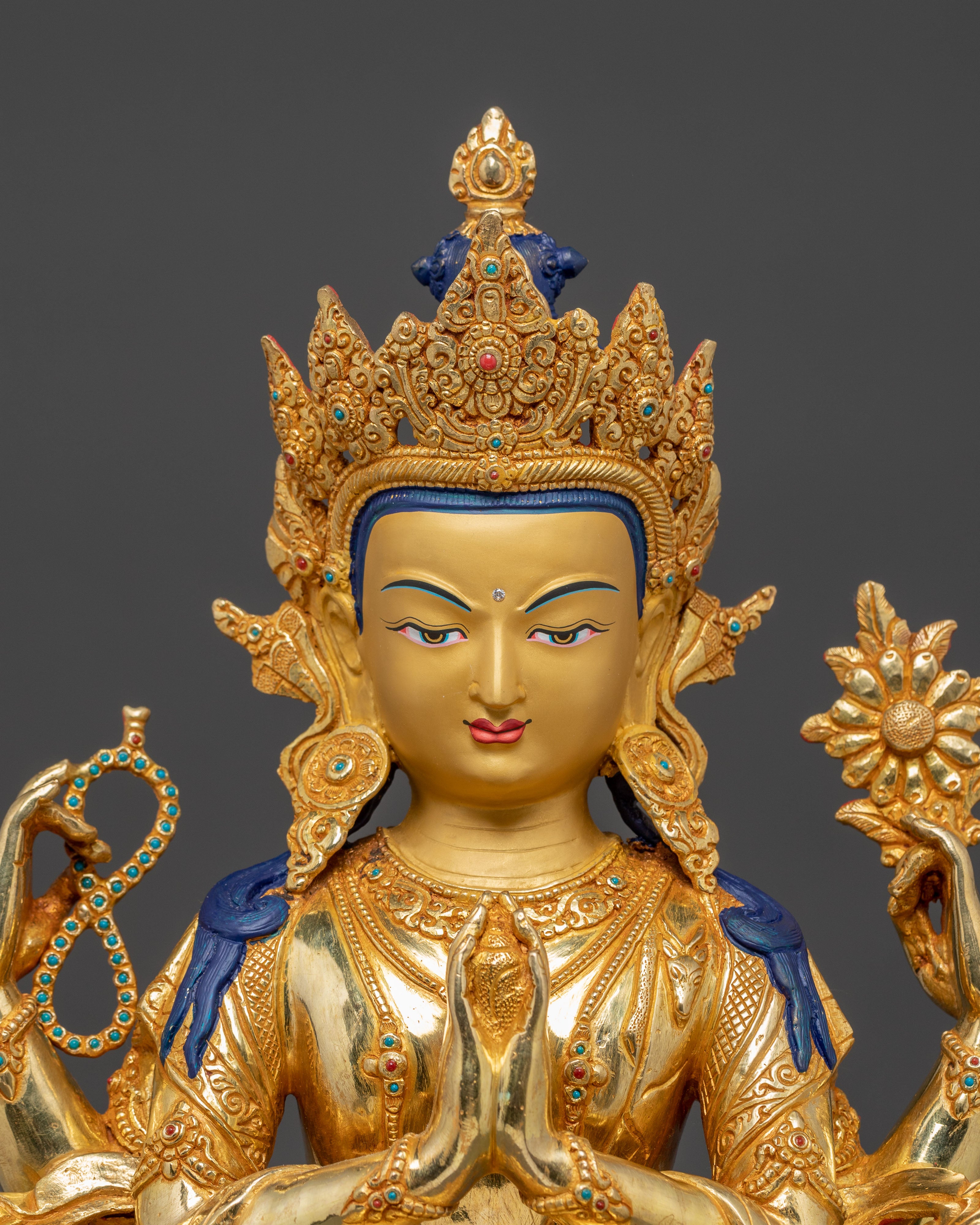 Handmade Bodhisattva of Compassion Chenrezig Statue