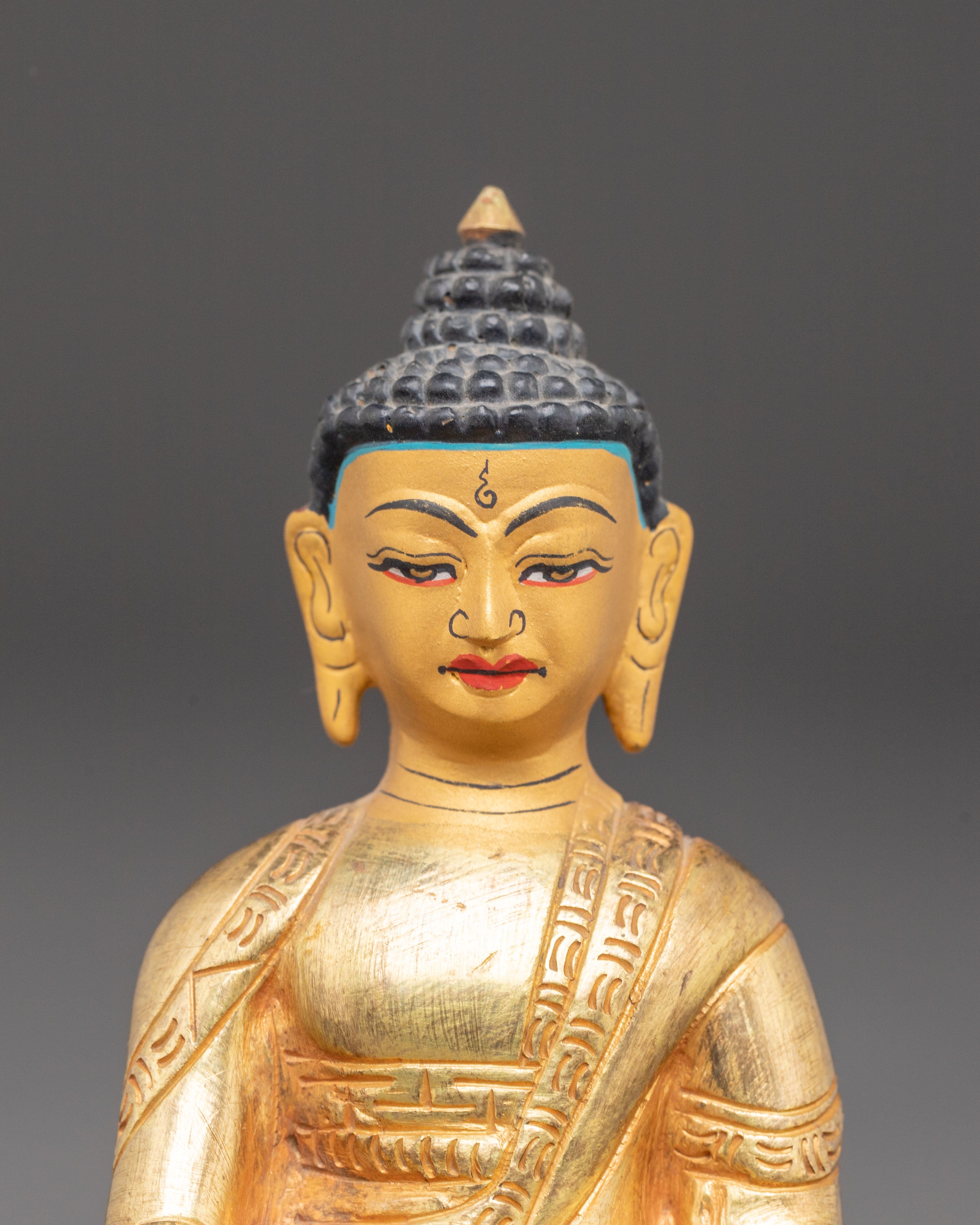 Shakyamuni Buddha Golden Statue | Meditation Decor