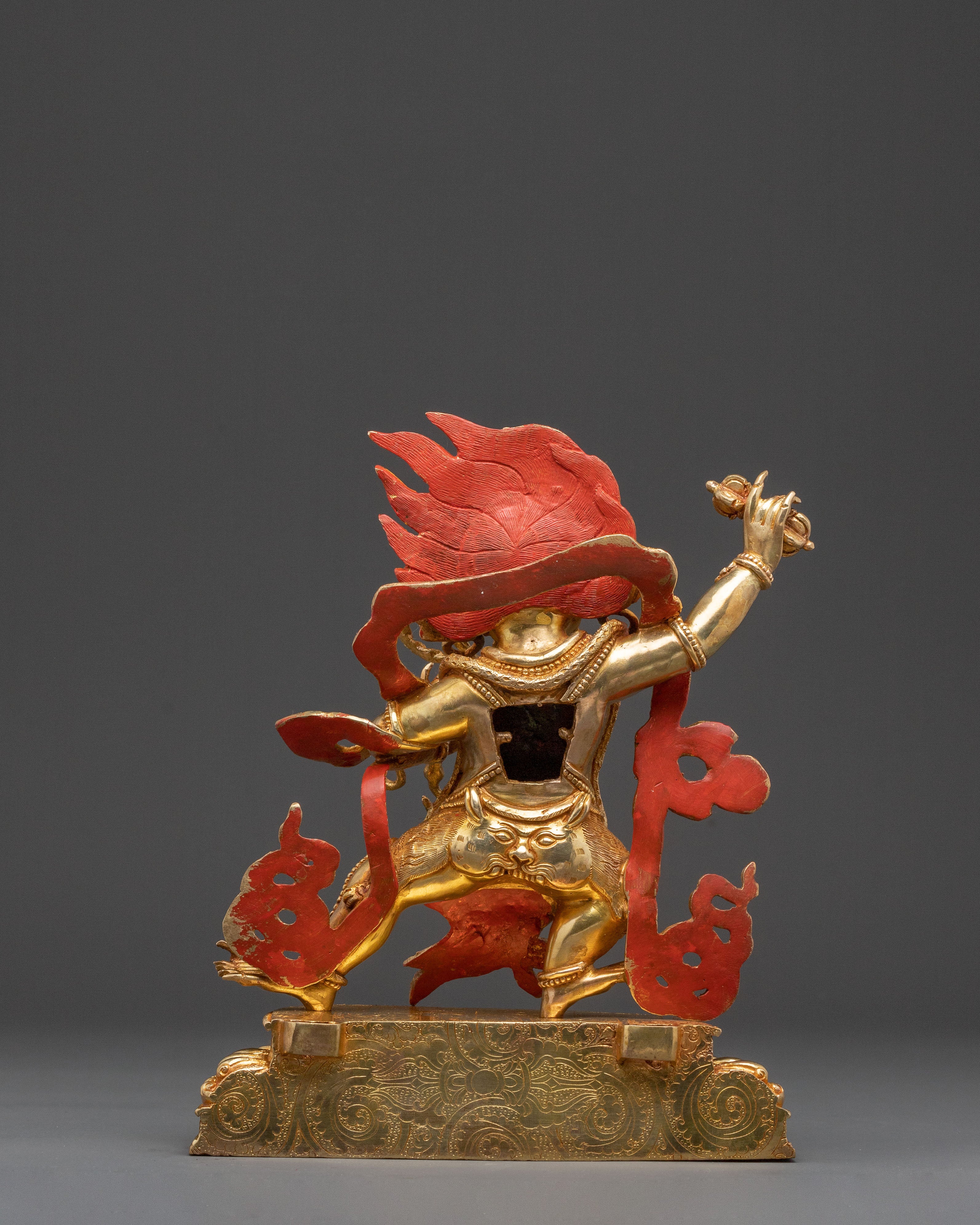 Handcrafted Vajrapani Divine Statue — 24K Gold Gilded Statue