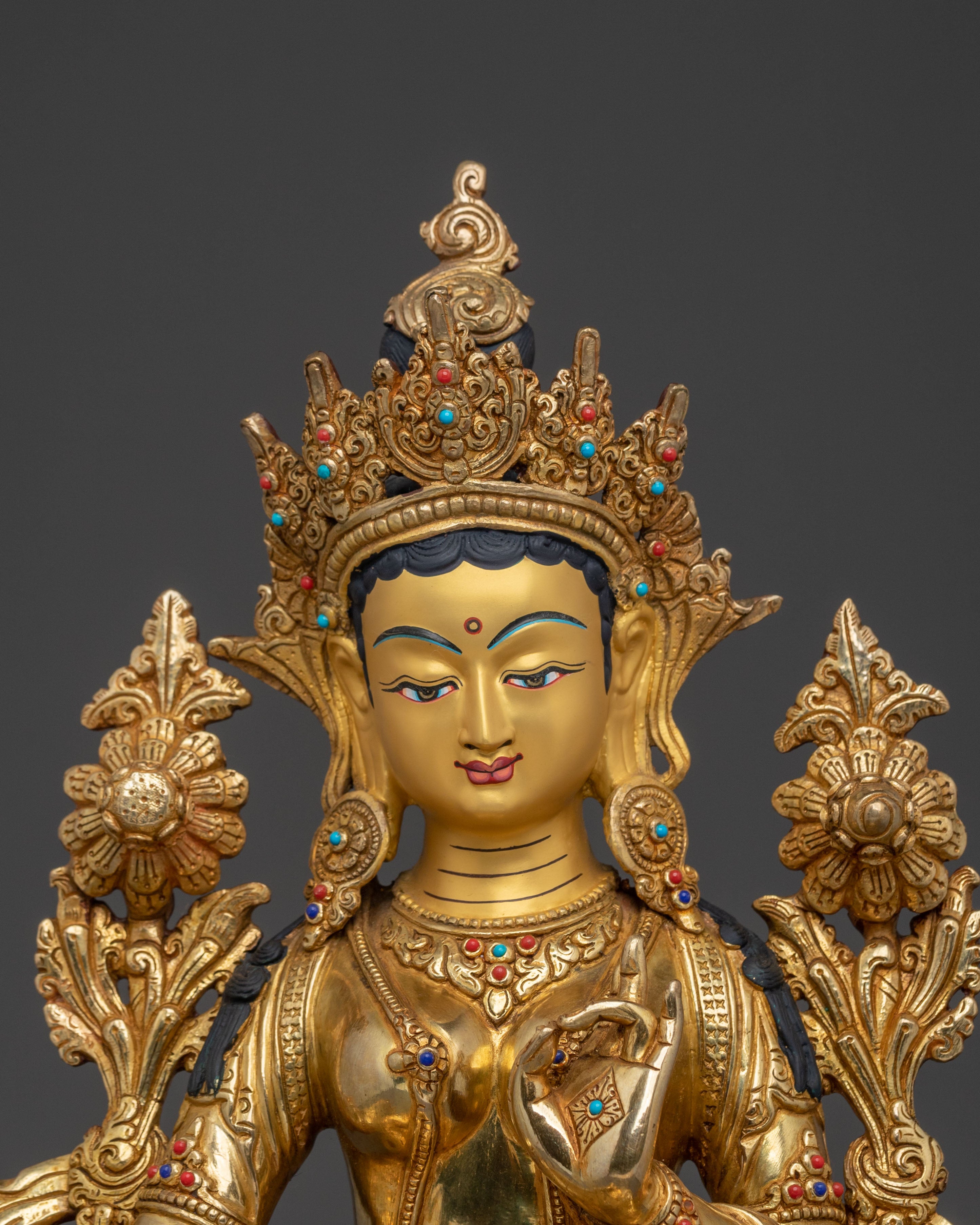 Green Tara Sculpture: Goddess of Compassion