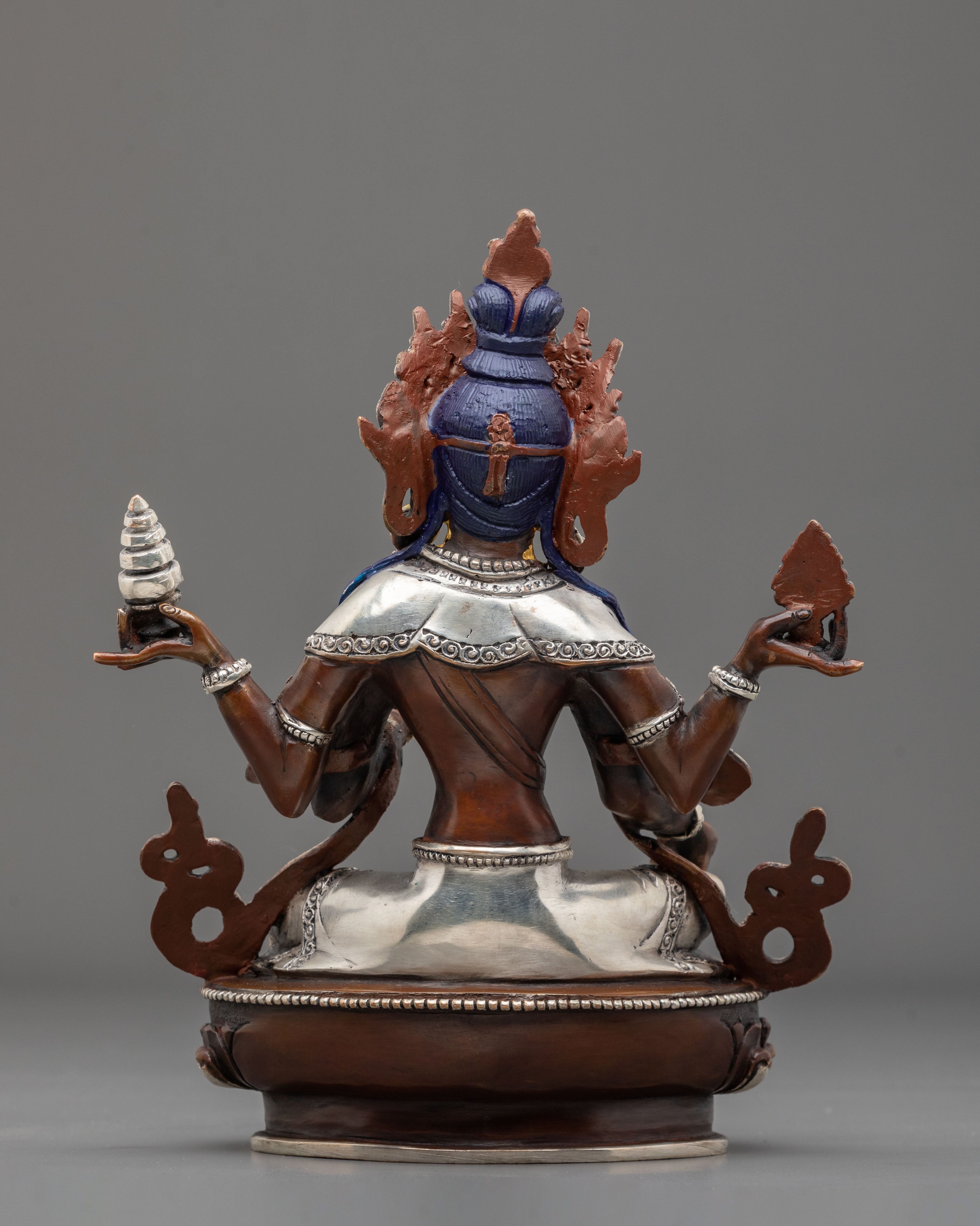 Devi Laxmi Sculpture | Oxidized Copper Goddess Figurine
