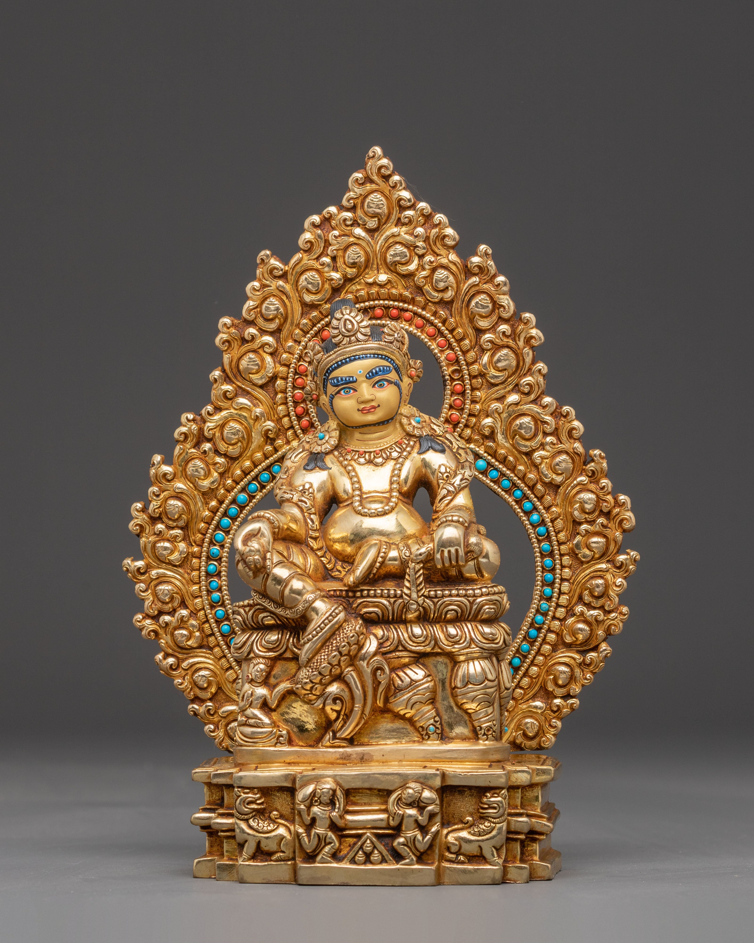 Golden Dzambhala Statue for Spiritual Blessings | God of Wealth