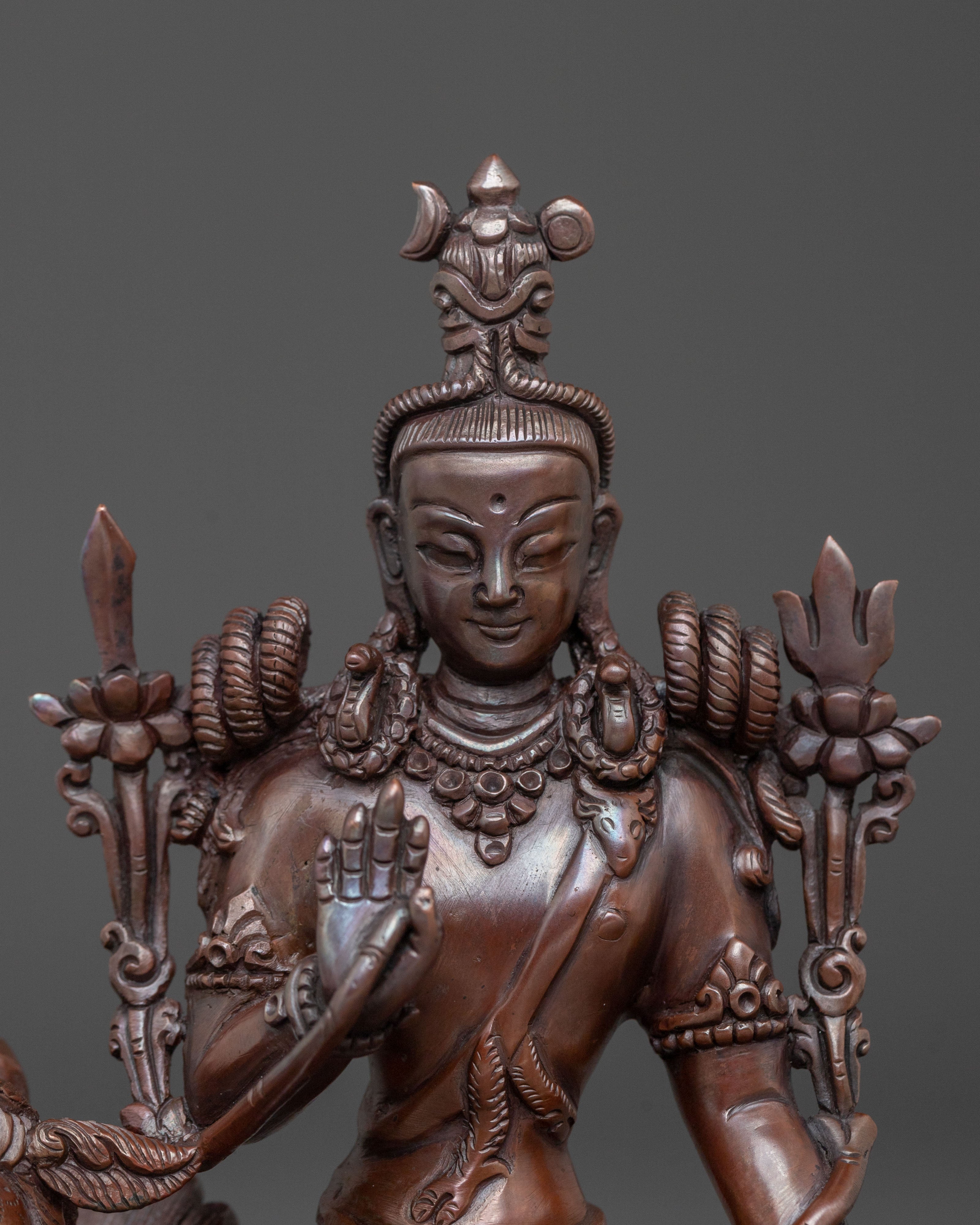 Simhanada Avalokiteshvara Statue | Altar Home Decor