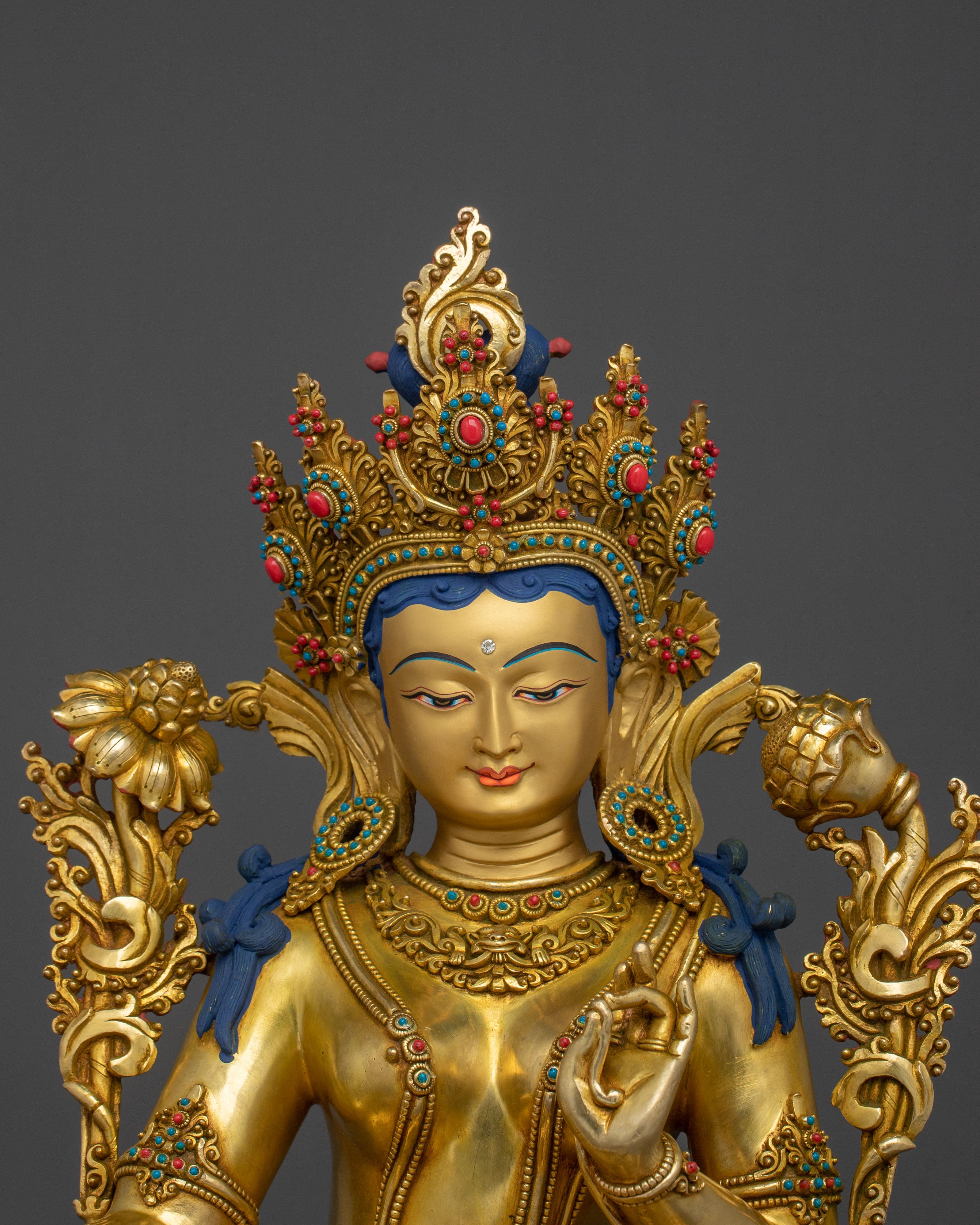 Green Tara Divine Protector Statue | Bodhisattva of Wisdom and Enlightened
