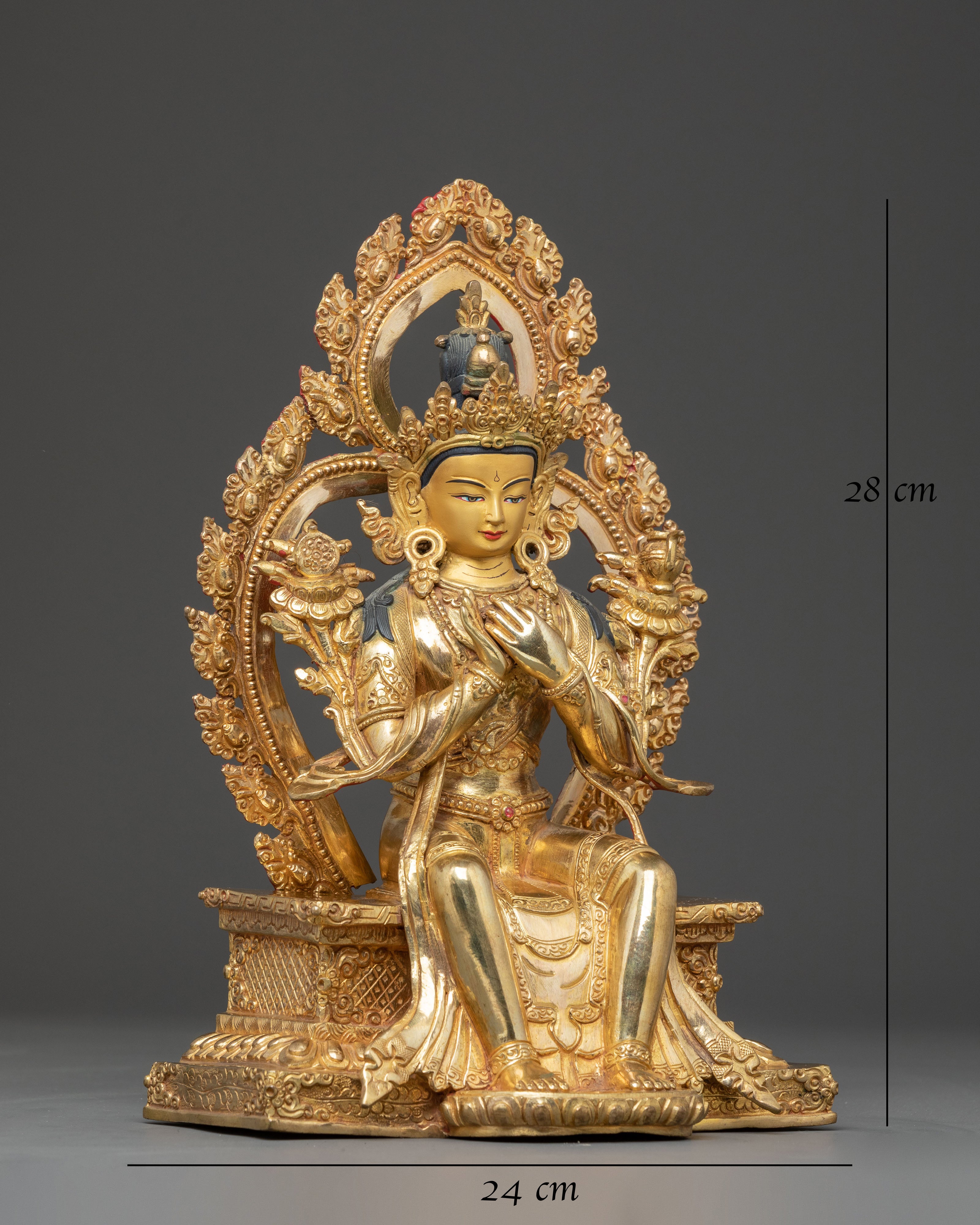 Golden Maitreya Buddha Statue