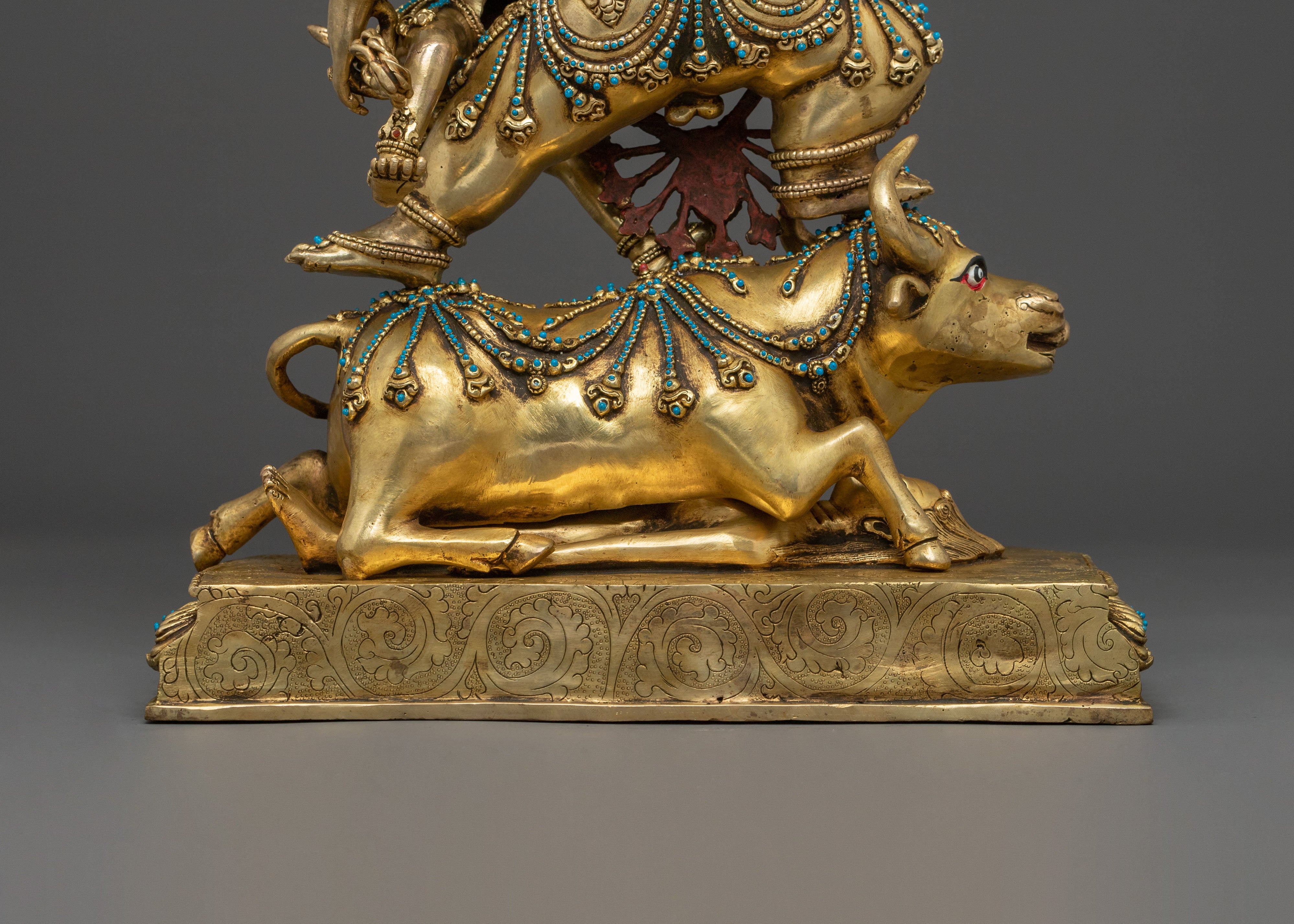 Yama Dharmaraja Protector Statue | 24k Gold Glided