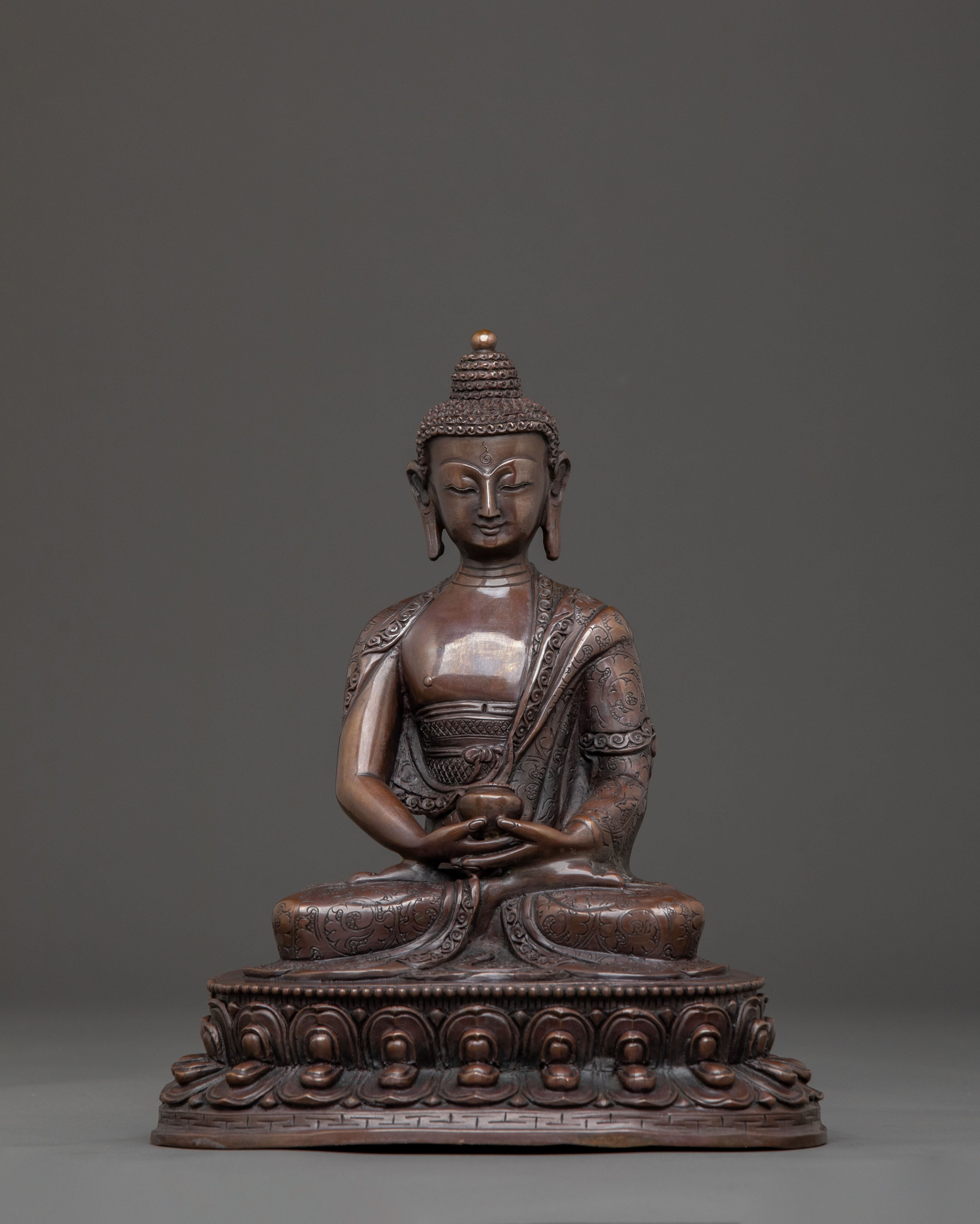 Five Buddha Family Sacred Statue Set | Oxidized Copper