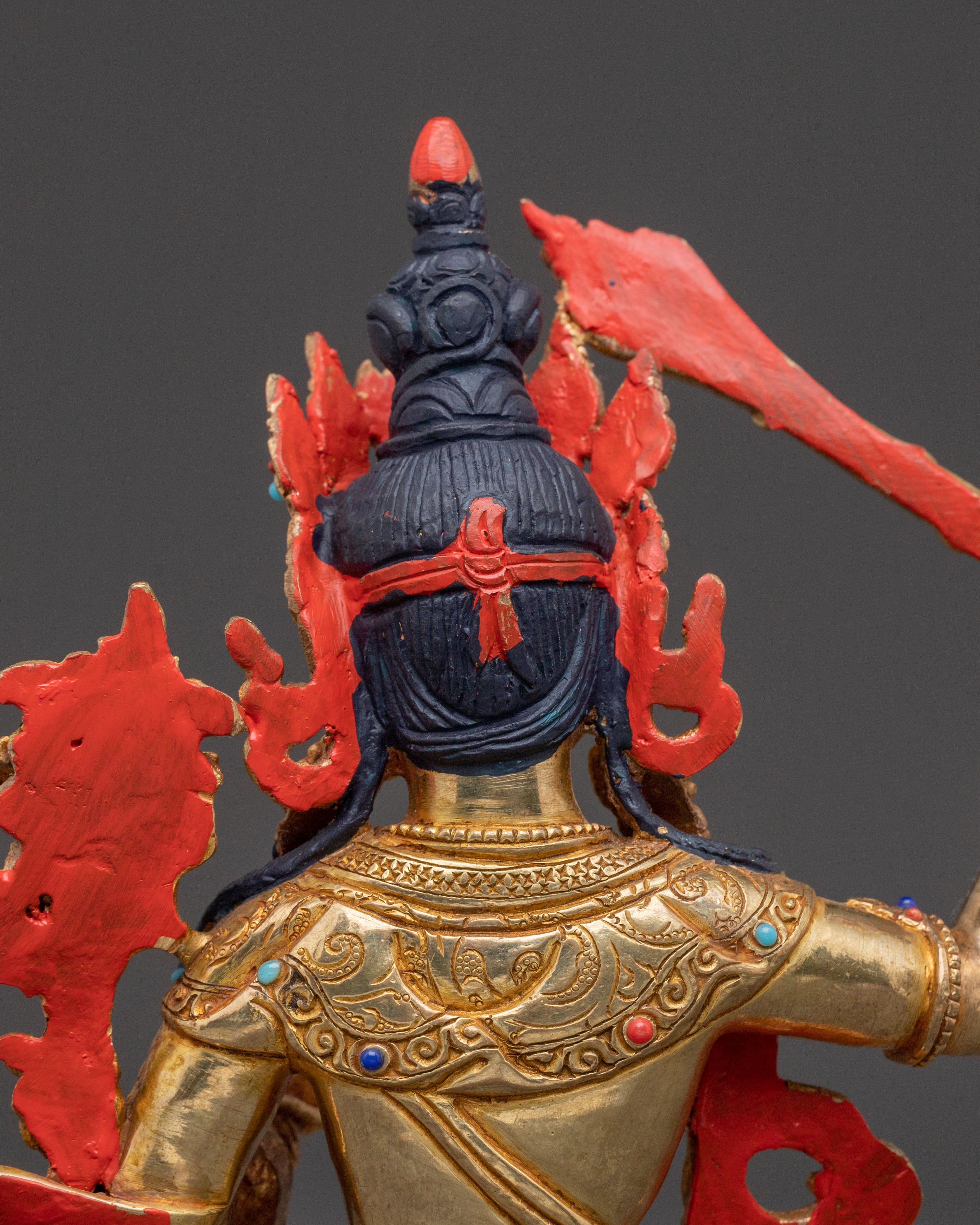 Manjushri Statue Sword of Enlightenment - 24K Gold Gilded