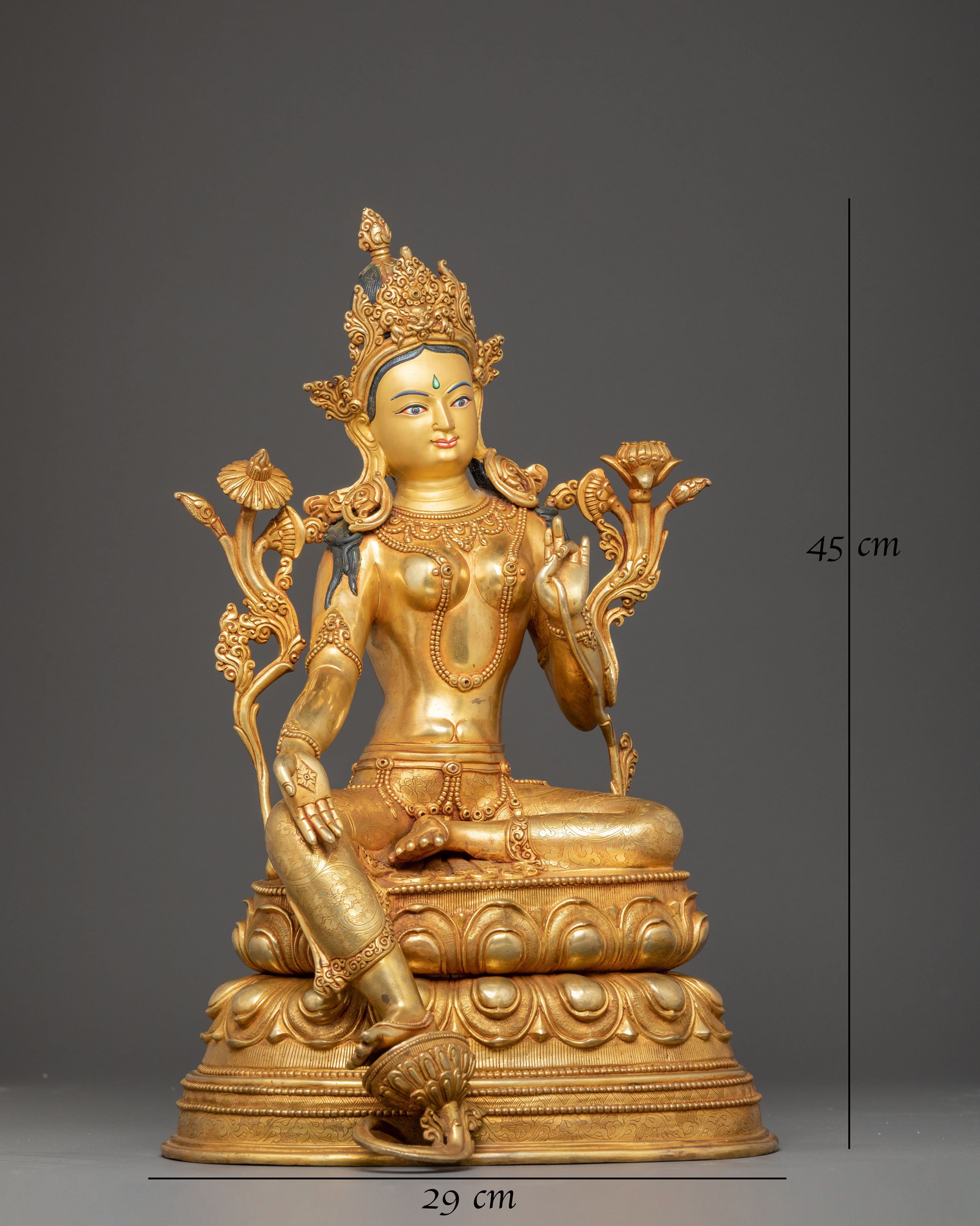 Handcrafted Statue of Mother Green Tara
