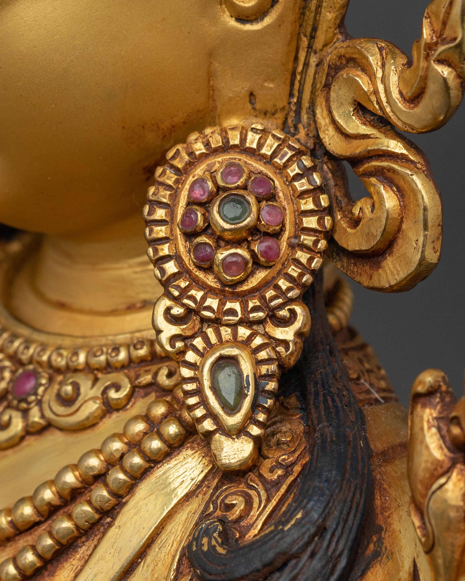 Traditional Green Tara Sculpture | Home Decor