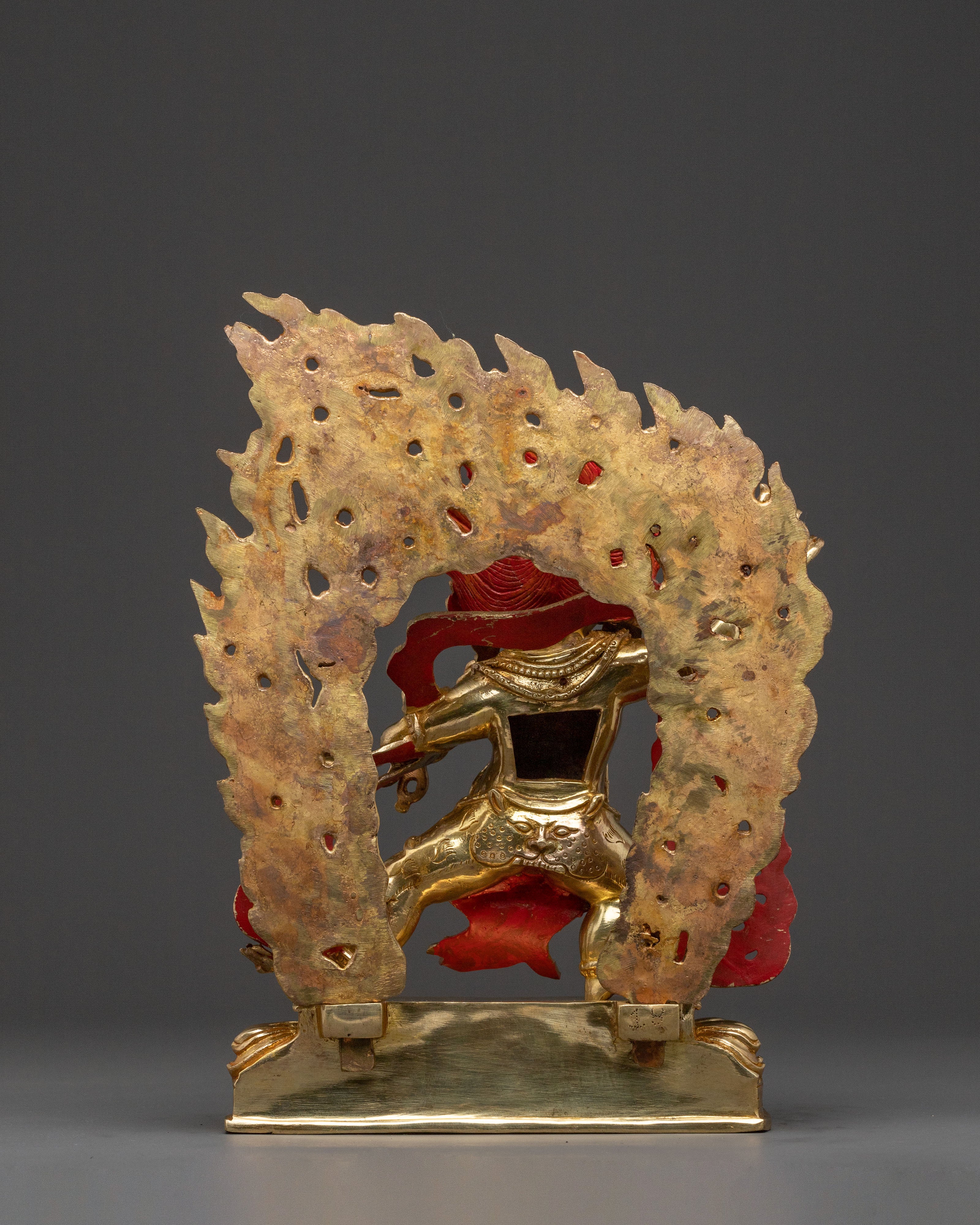 Handcrafted Vajrapani Spiritual Statue - 24K Gold Gilded
