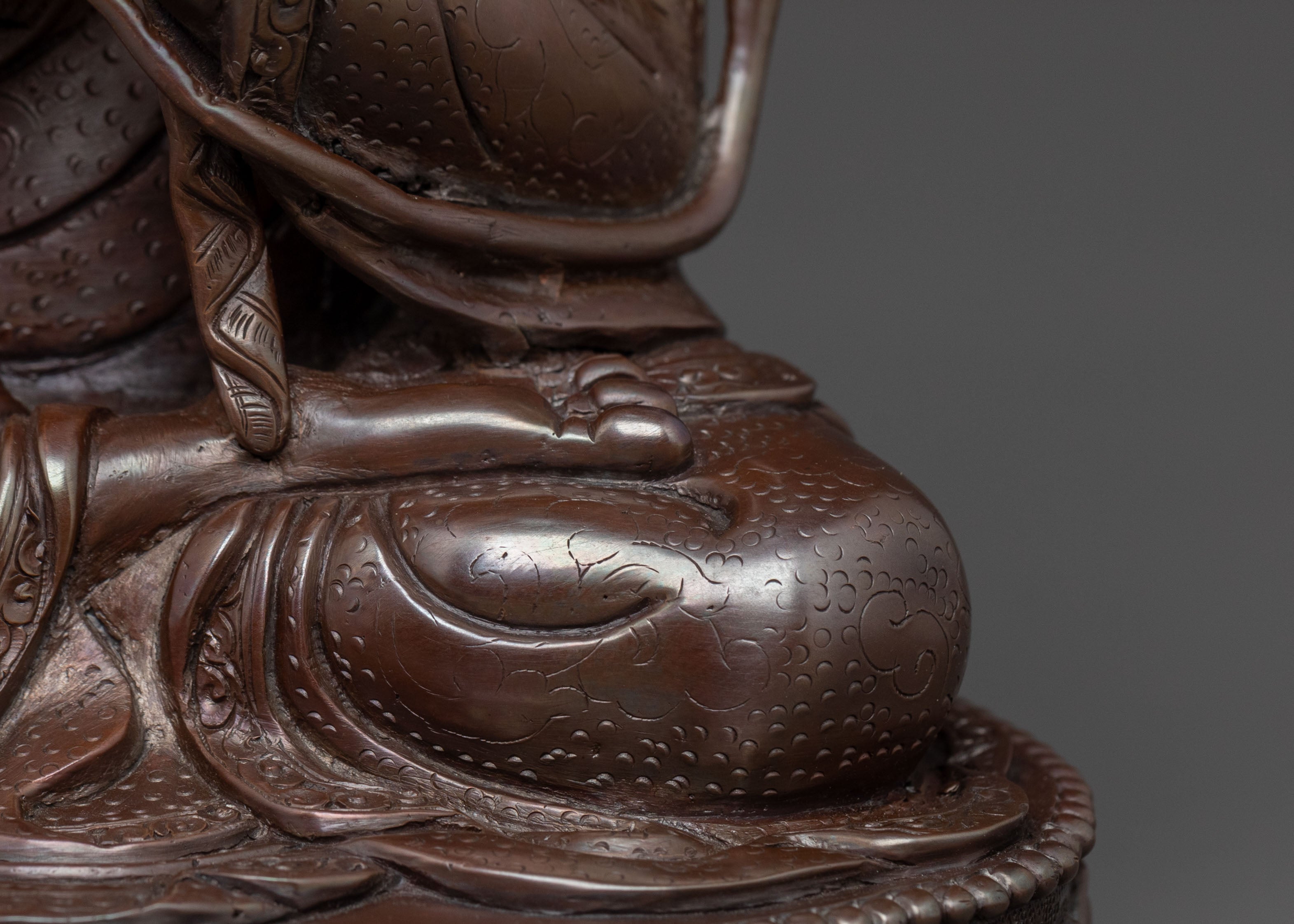 Tsongkhapa Oxidized Copper Statue | Wisdom Figure