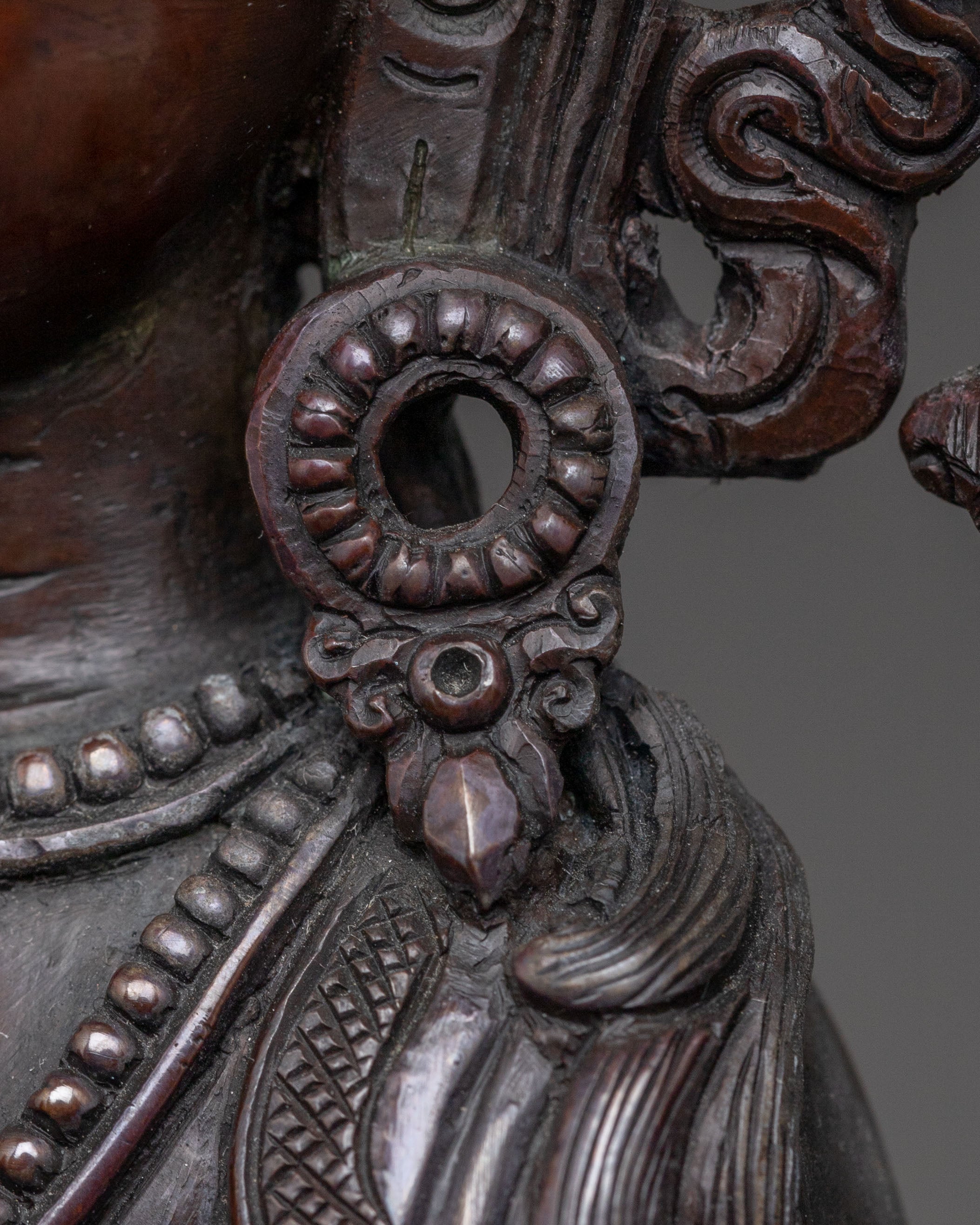 Chenrezig Statue of Compassion – Oxidized Copper Art