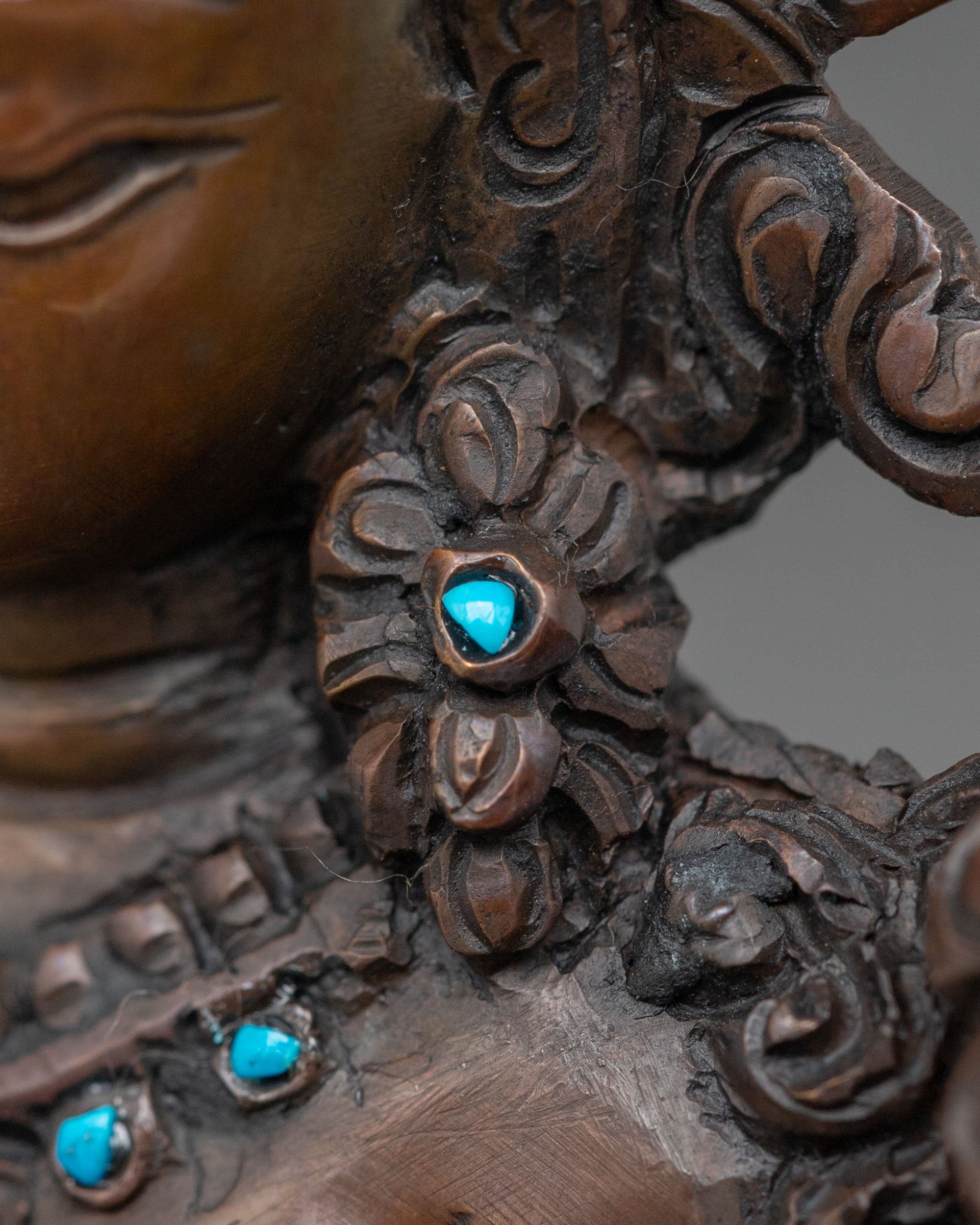 Padmapani Sacred Sculpture | Oxidized Copper Body