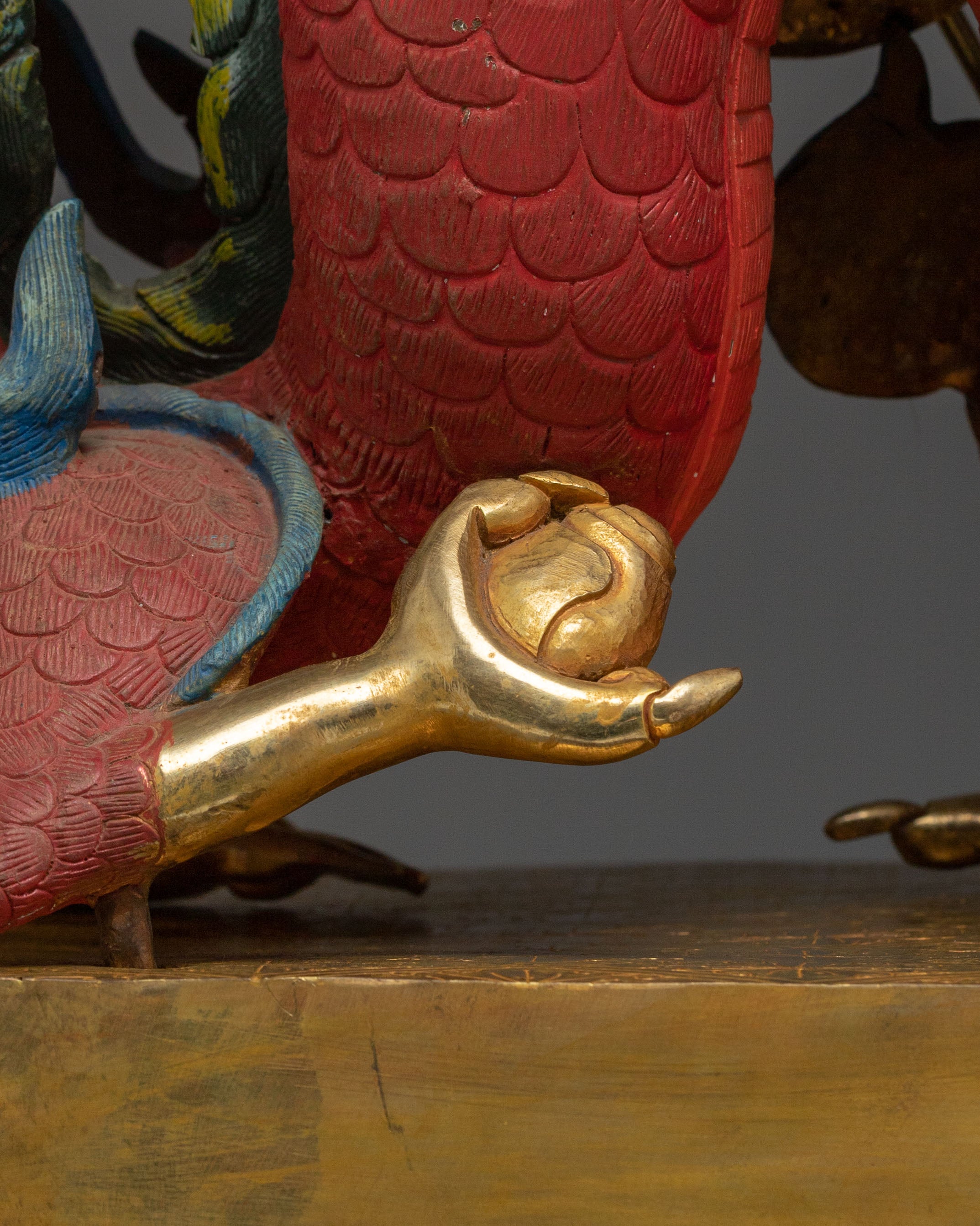 White Dzambhala Statue | 24K Gold Gilded Figurine