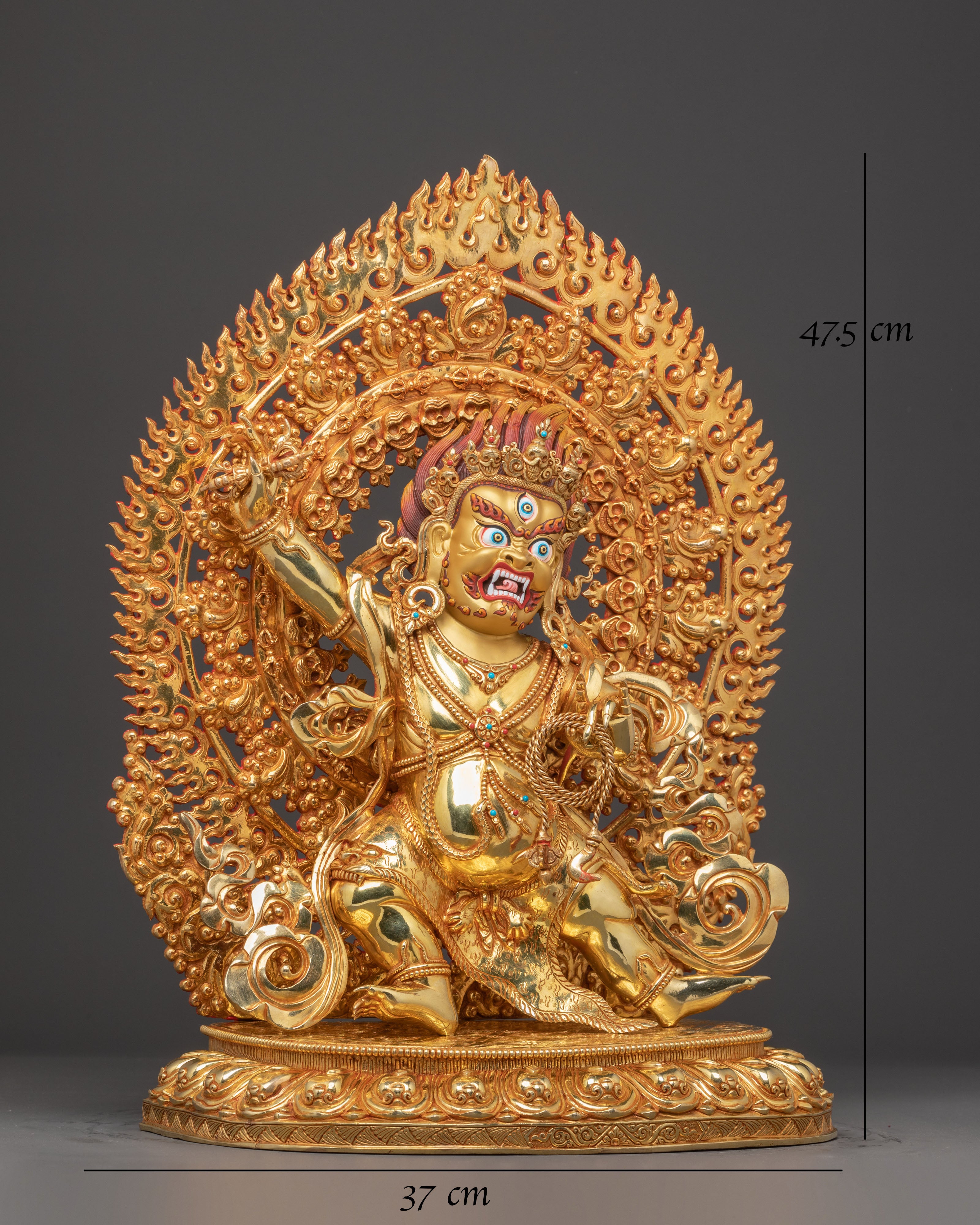 Golden Statue of Bodhisattva Vajrapani | Protector Deity