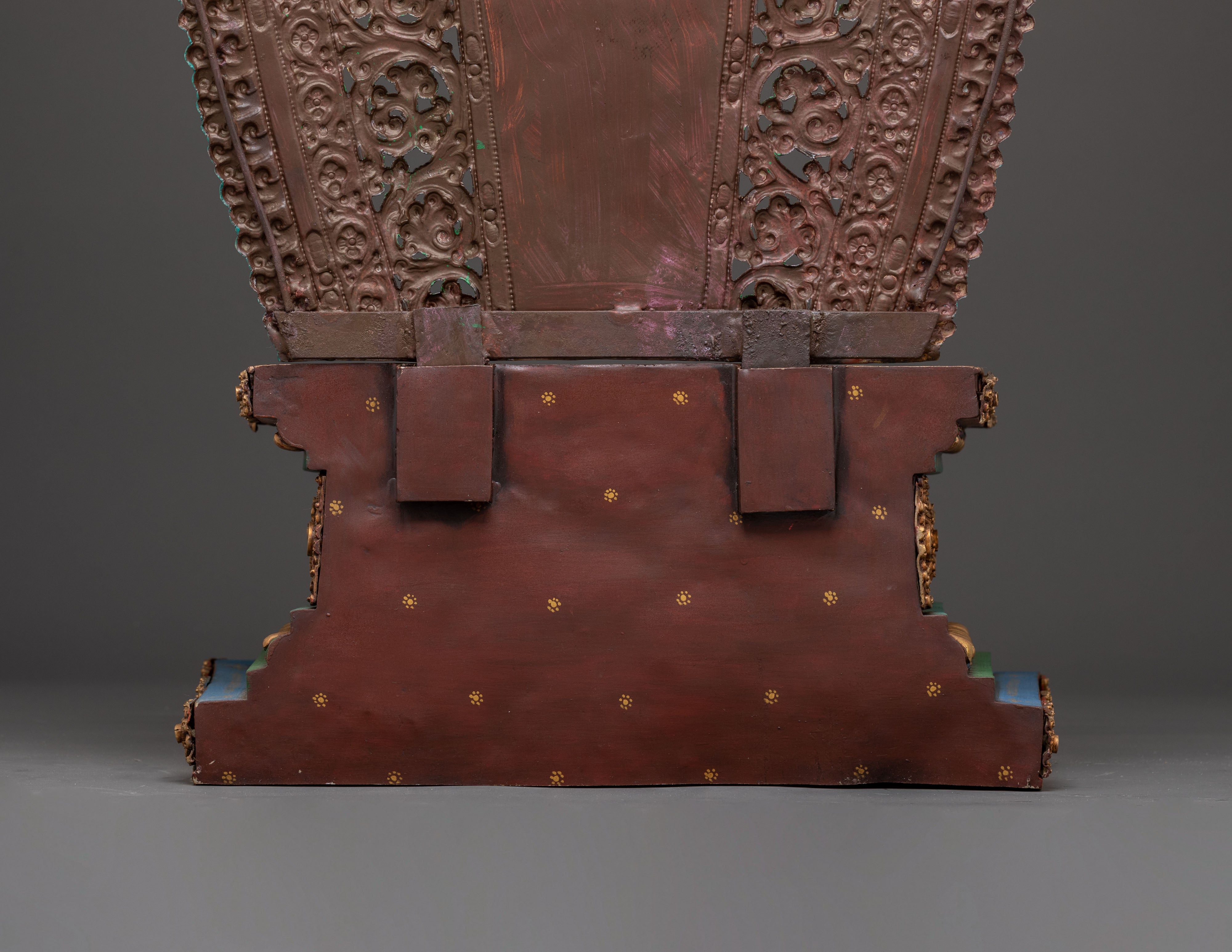 Buddhist Golden Handcrafted Throne | Spiritual Altar Decor