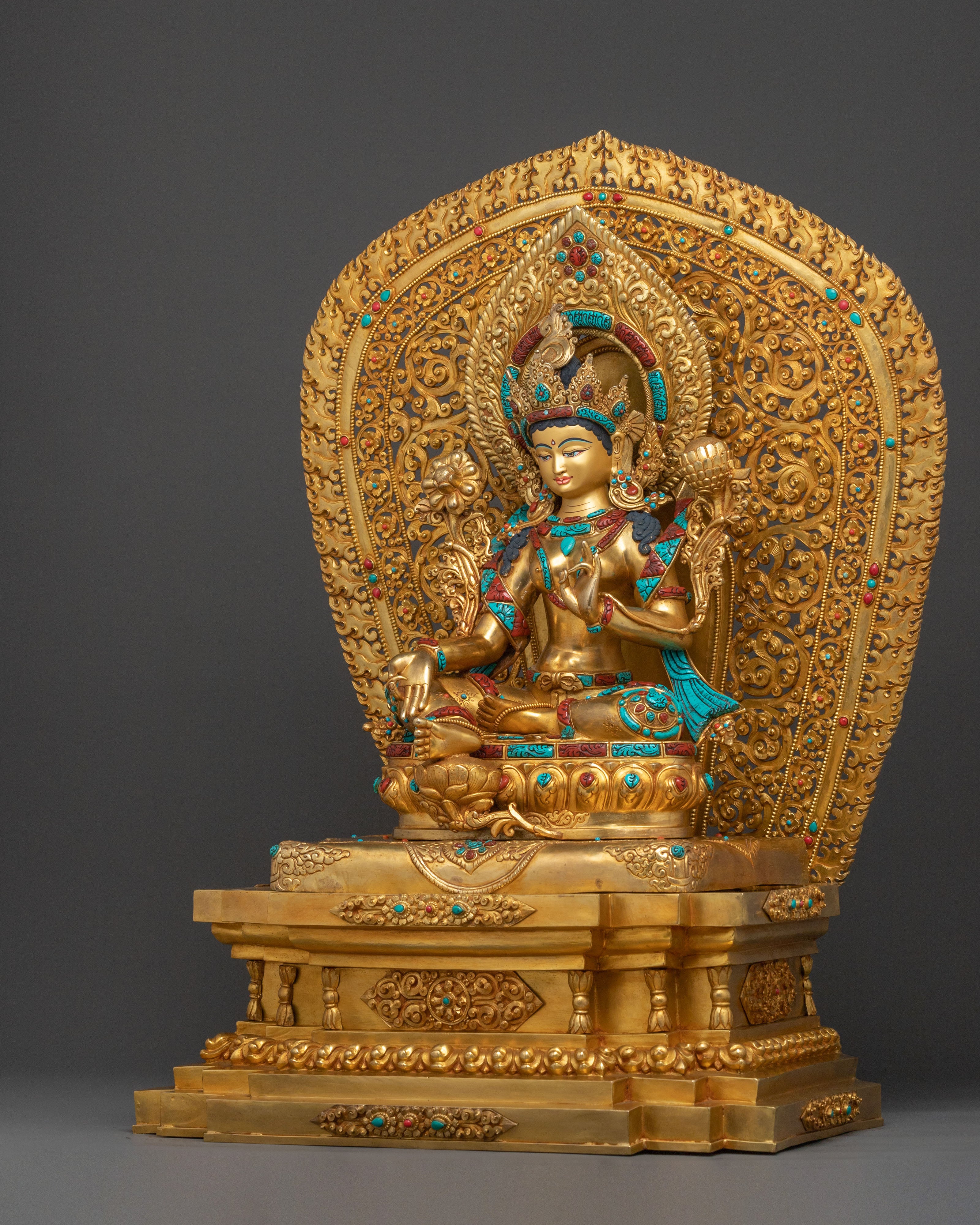 Green Tara Statue | Made in Nepal