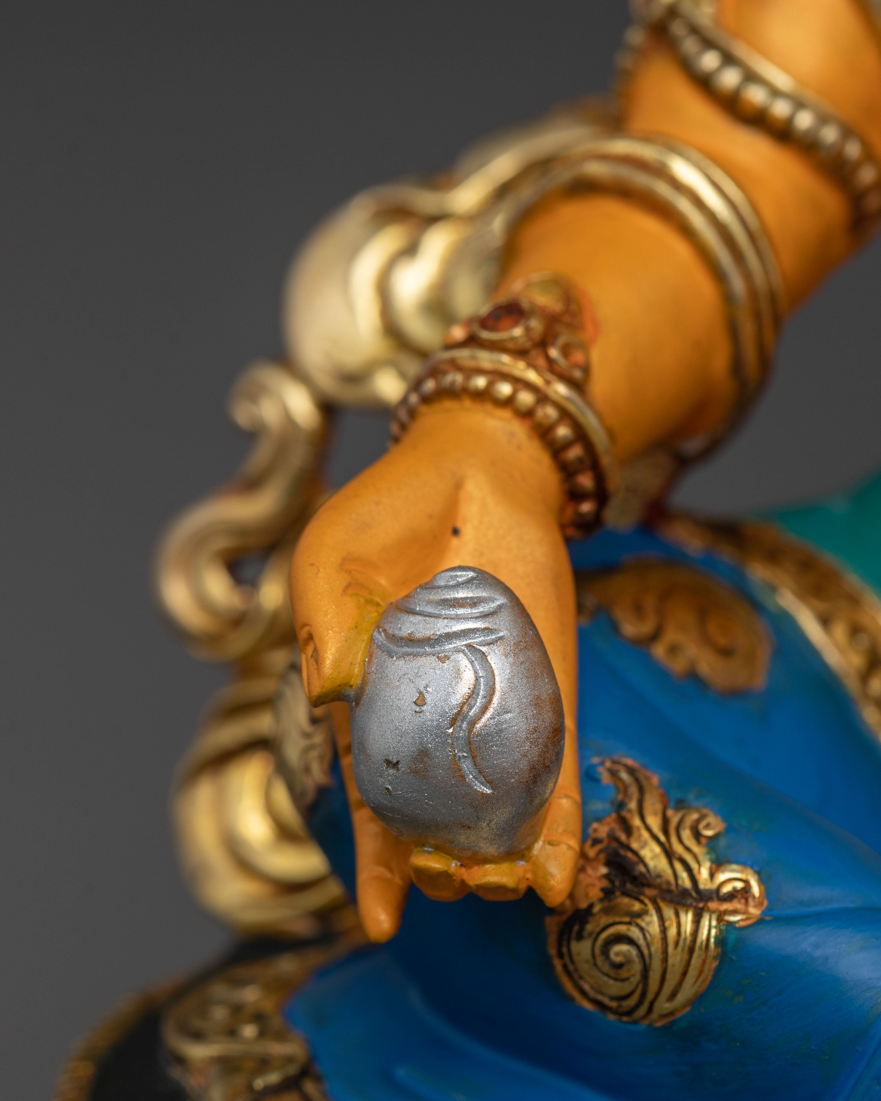 Golden Dzambhala Traditional Statue | Wealth God