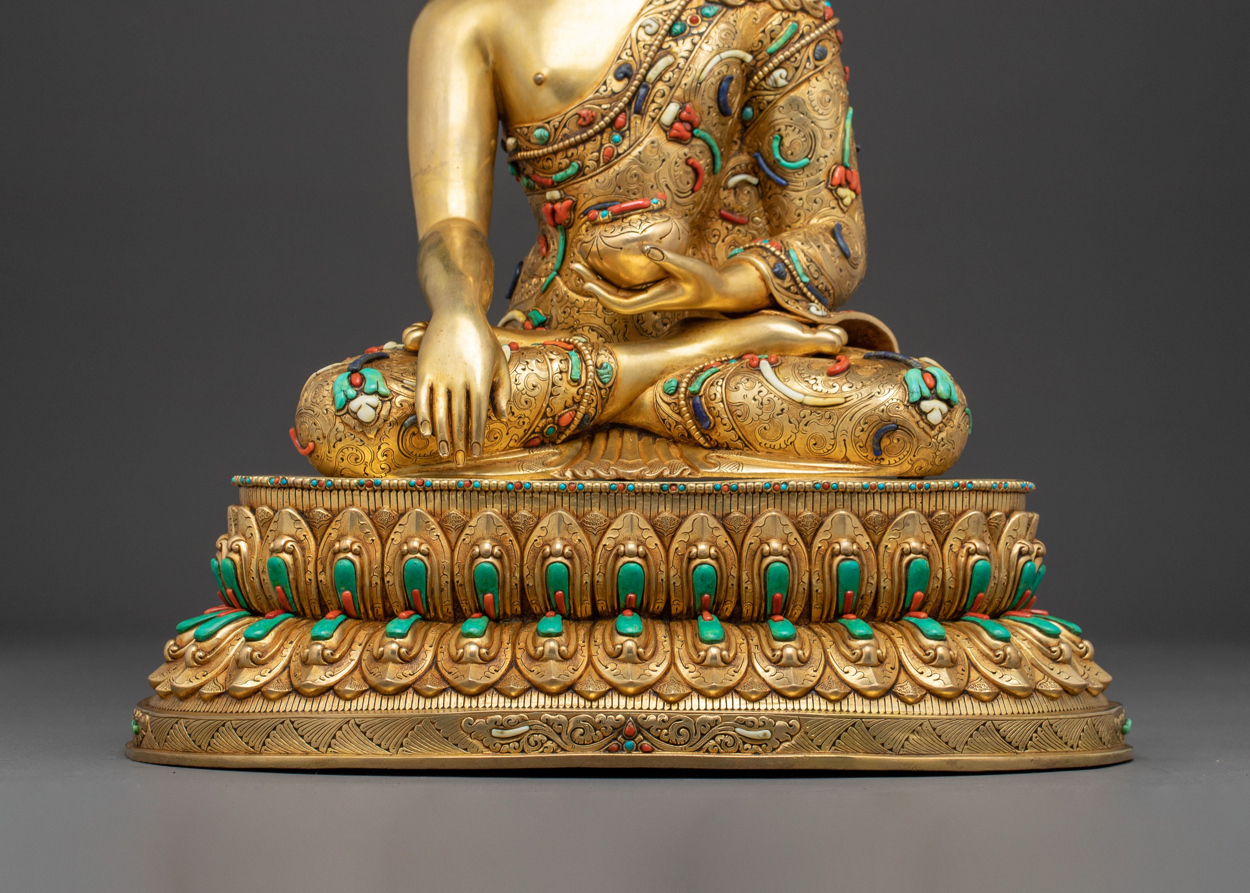 Blessing Shakyamuni Buddha Statue | Gilded Masterpiece