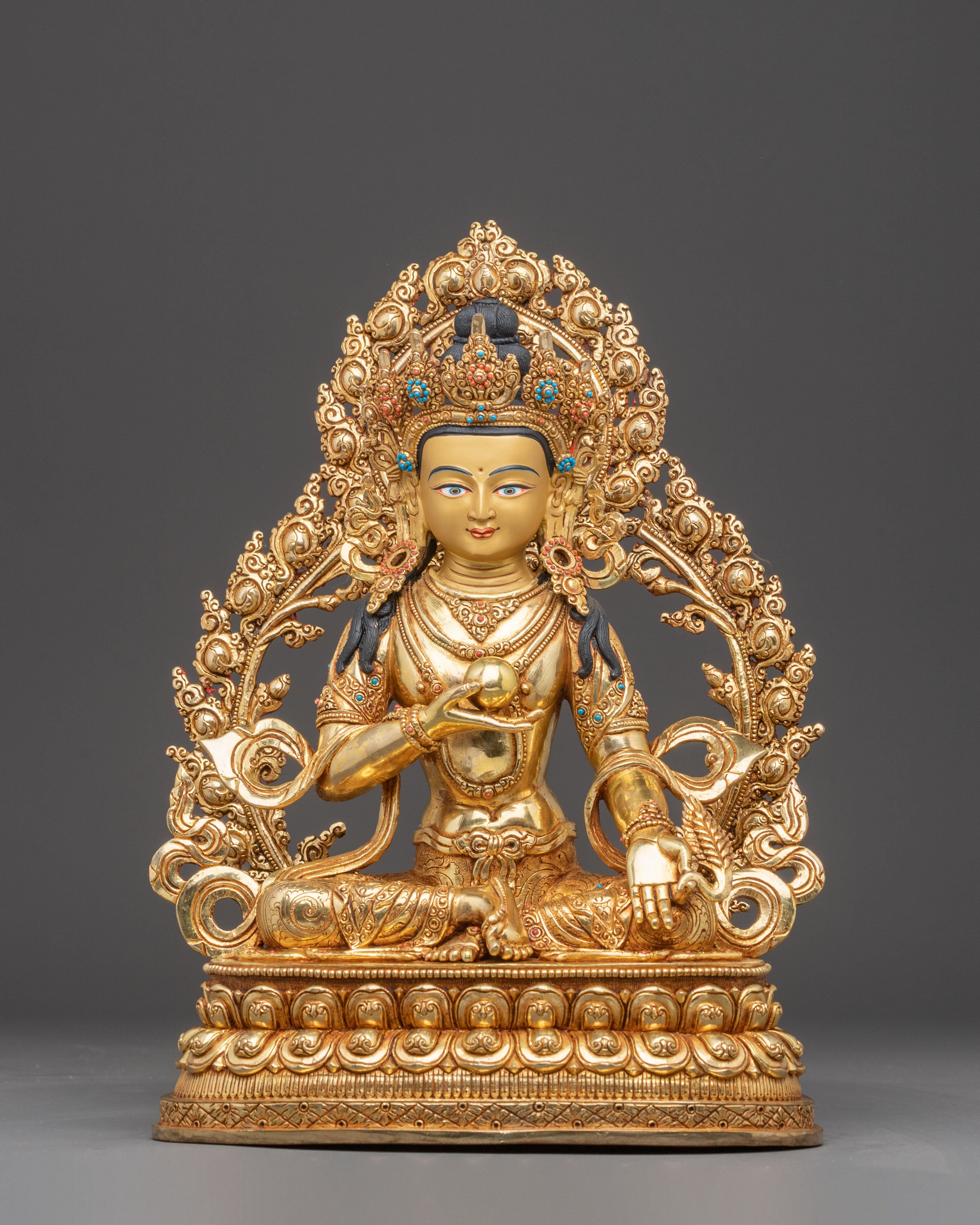 Golden Kshitigarbha Bodhisattva Statue | Guardian of the Earth and Beings