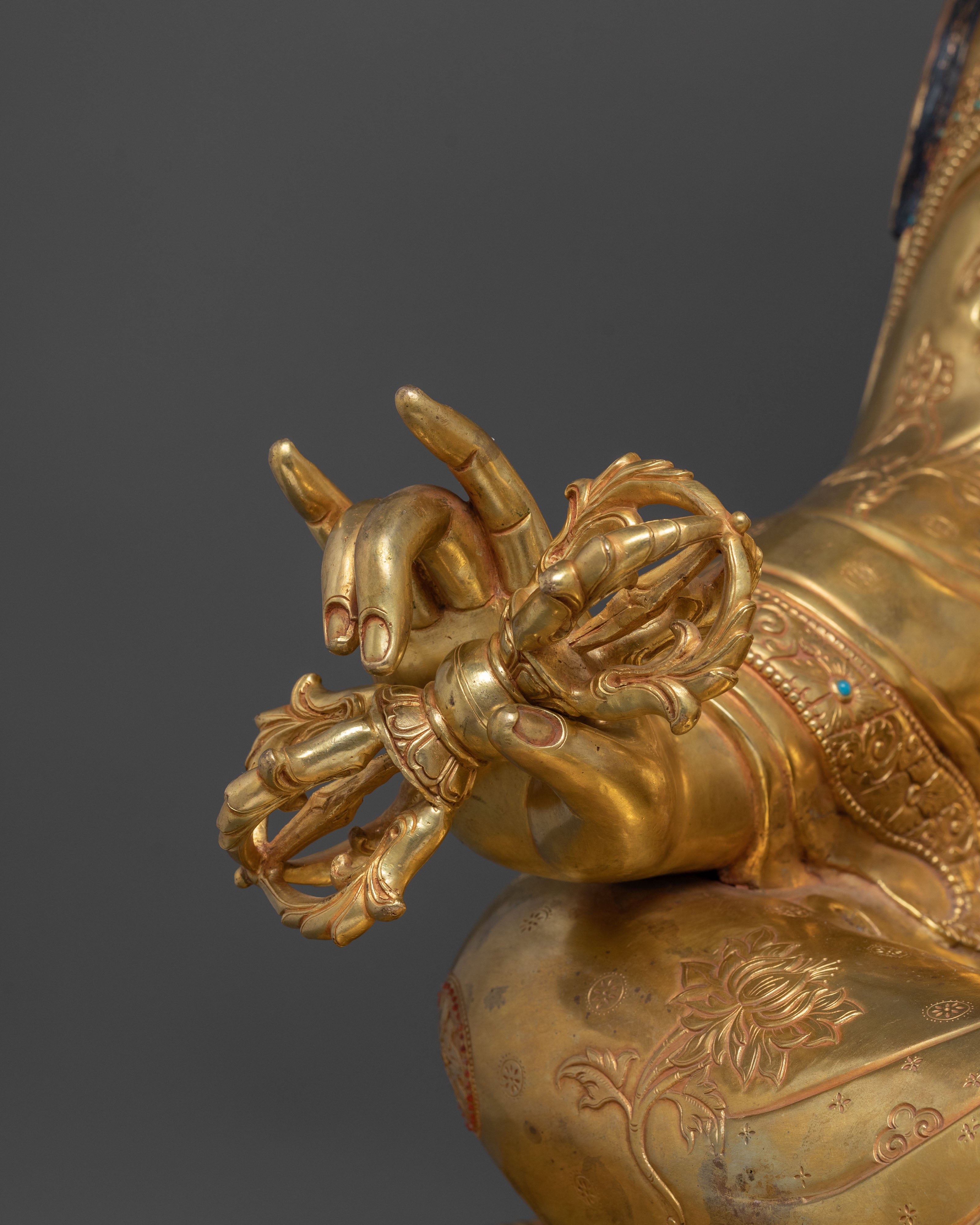 Majestic Lotus Born Guru Rinpoche Statue | Symbol of Wisdom and Compassion