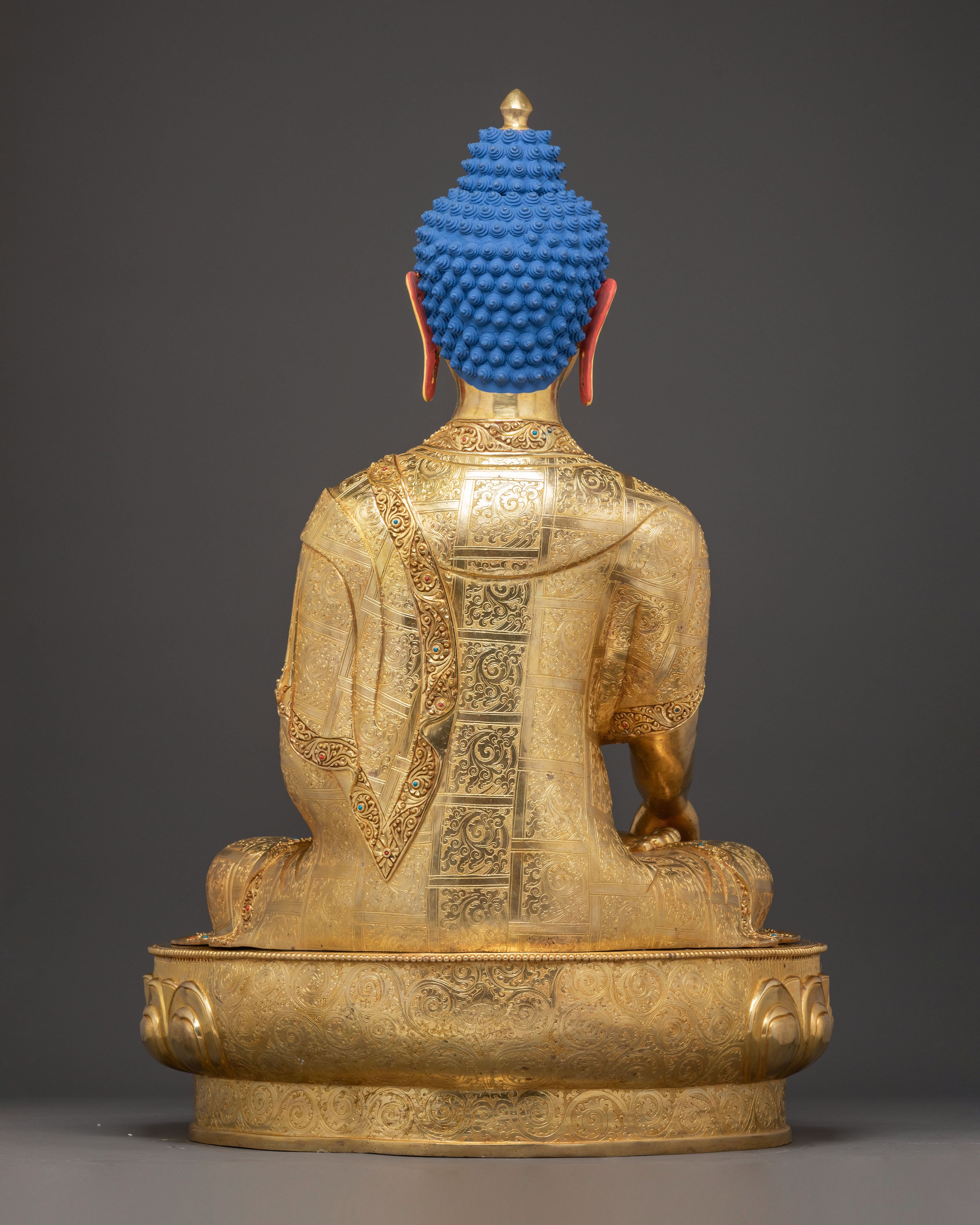 Golden Handmade Historical Shakyamuni Buddha Statue | Enlightenment Icon