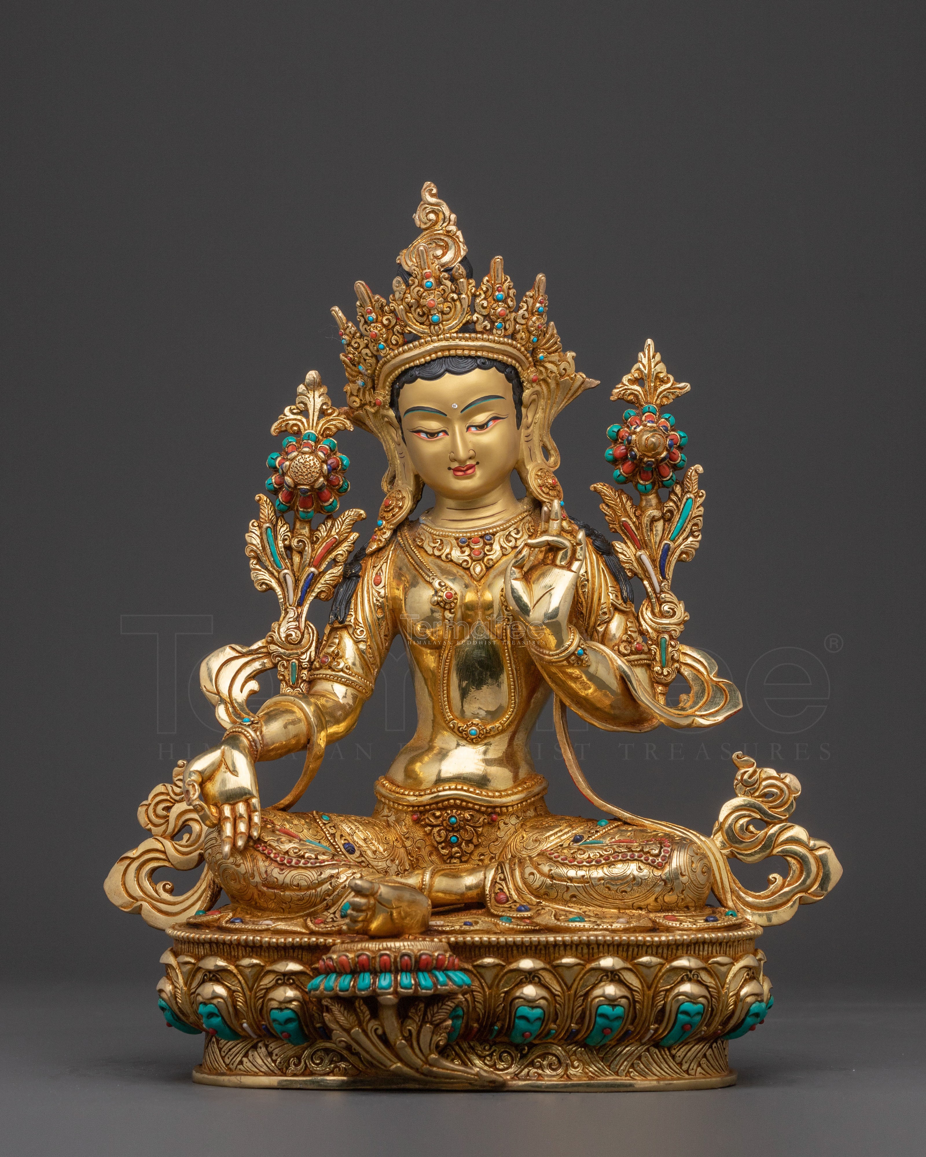 Green Tara Divine Goddess Statue - Goddess of Compassion