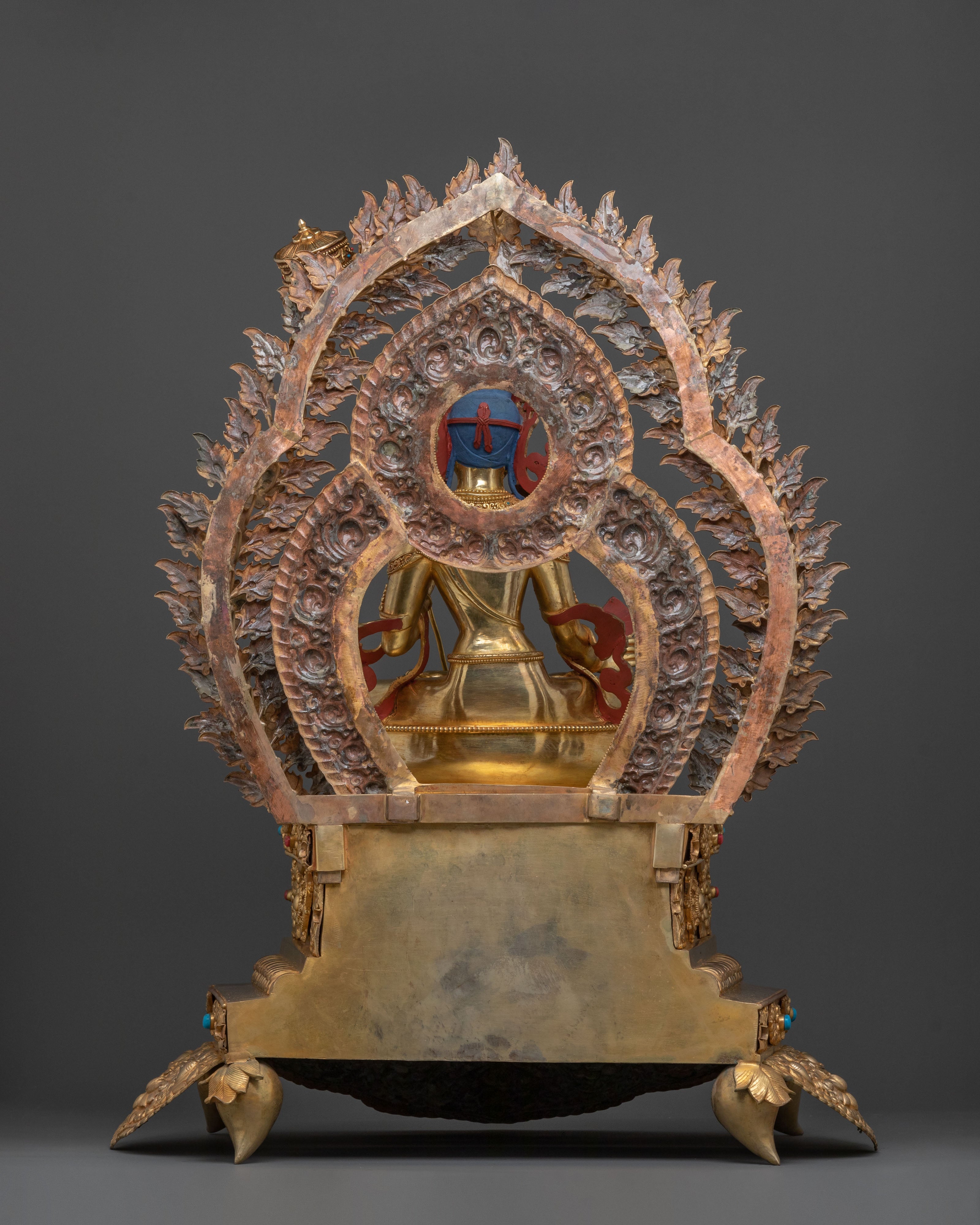 Dukar Statue on Throne | White Umbrella Goddess of Supreme Protection