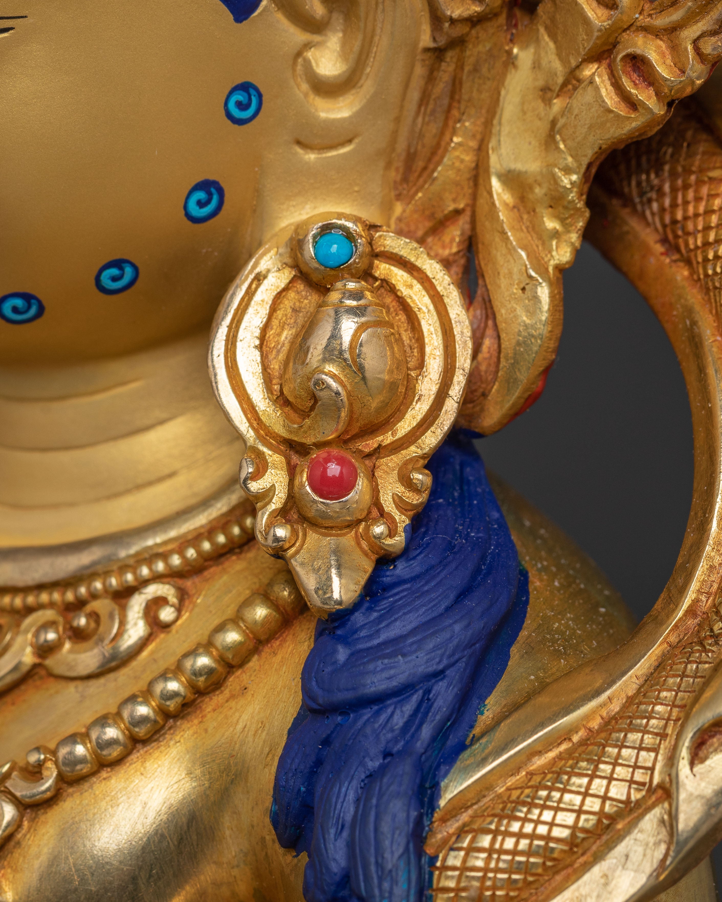 Dzambhala Sculpture on Throne | Buddhist Wealth Deity