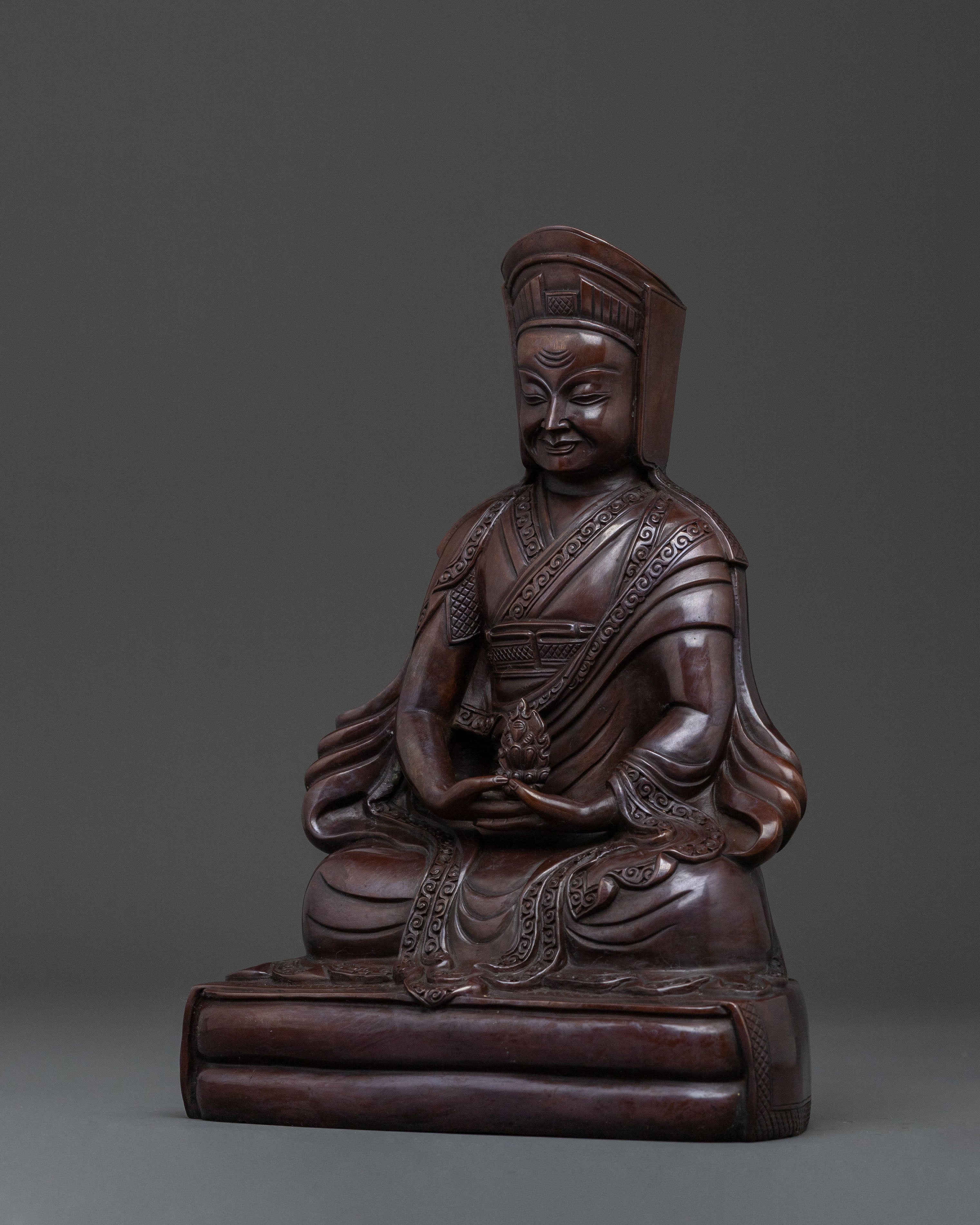 Gampopa: Buddhist Master Sculpture | The Physician Yogi of Tibetan Buddhism