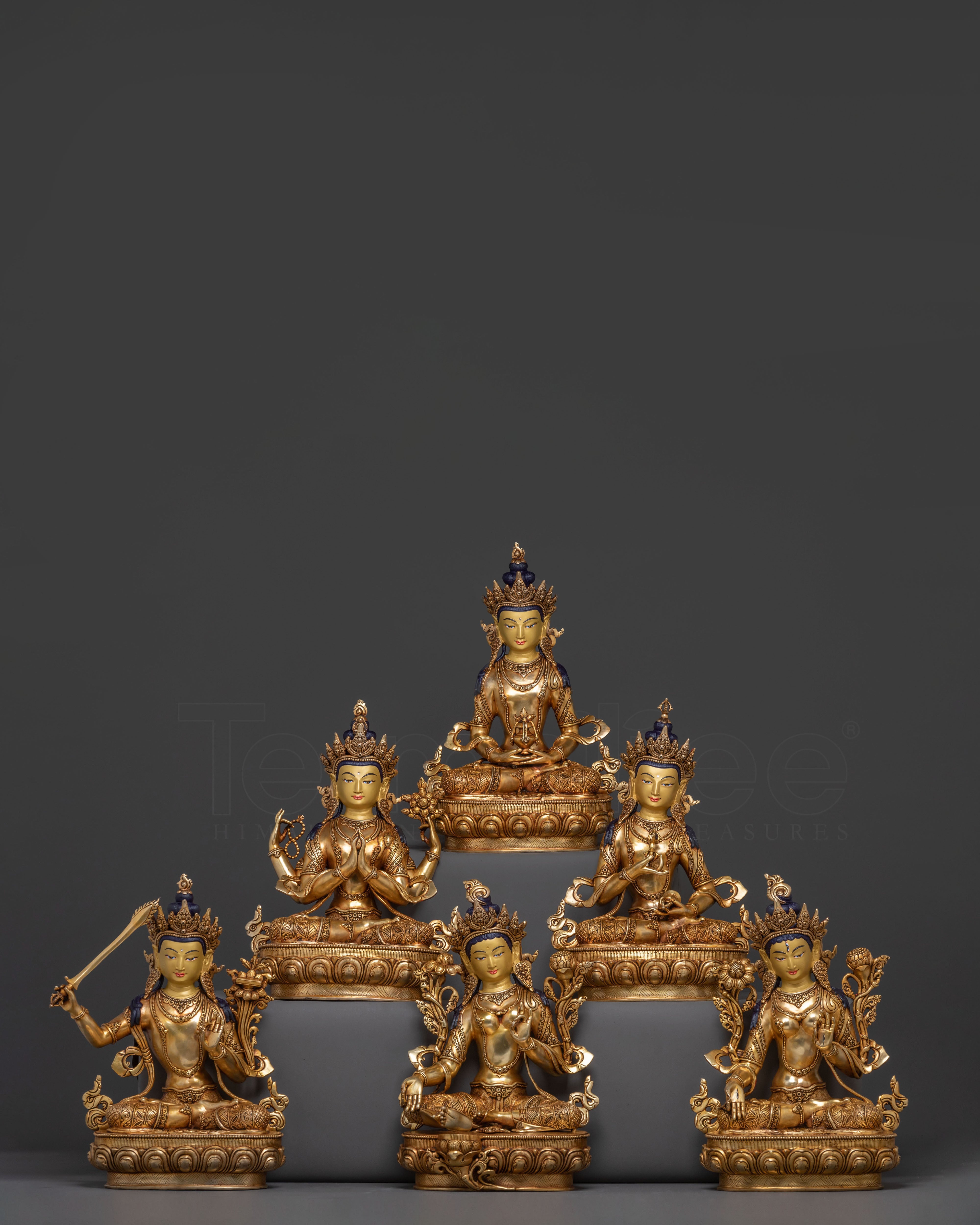 Six Bodhisattva Statue Altar Set