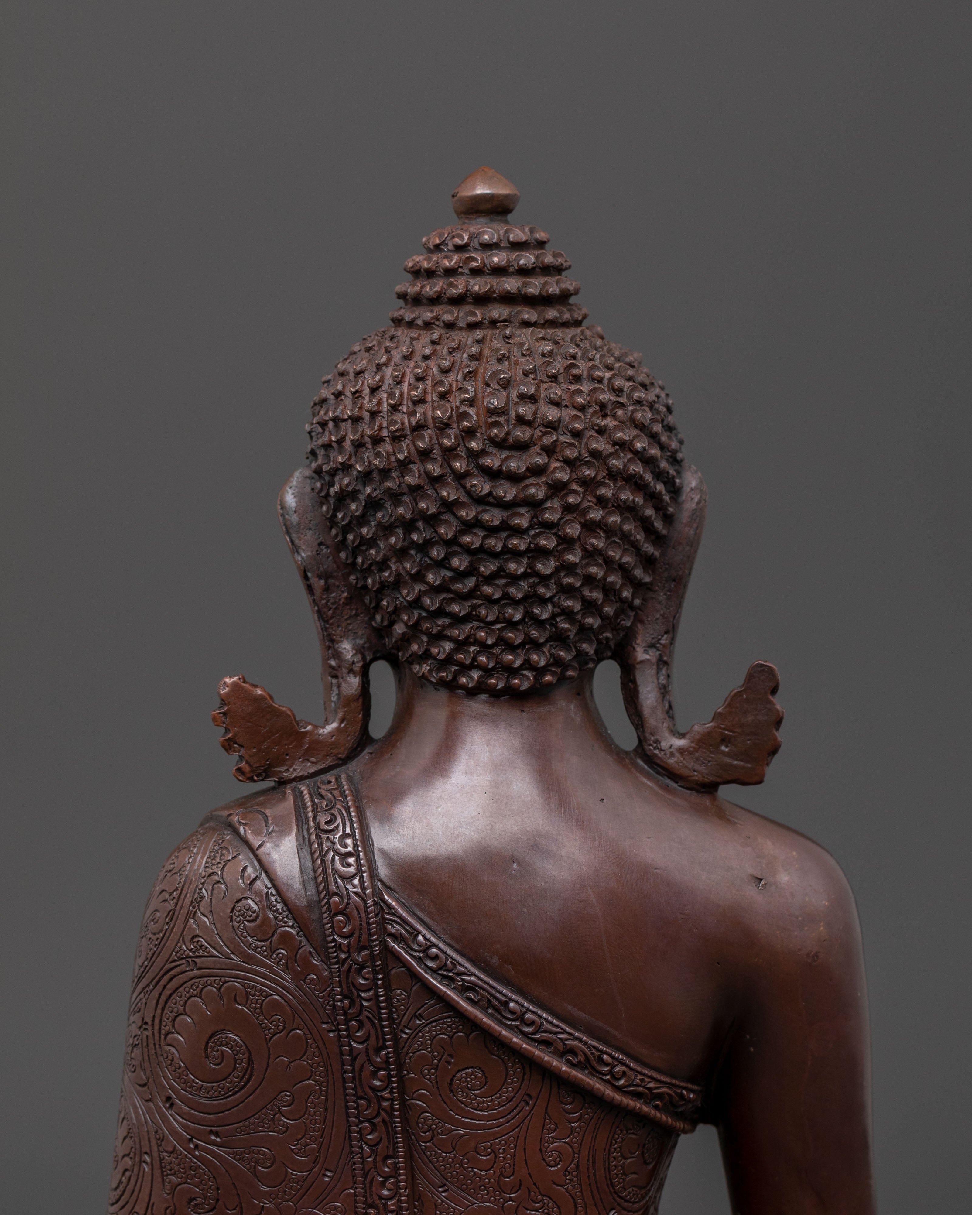 Sacred Amitabha Buddha Pure Land Statue – Oxidized Copper Artistry