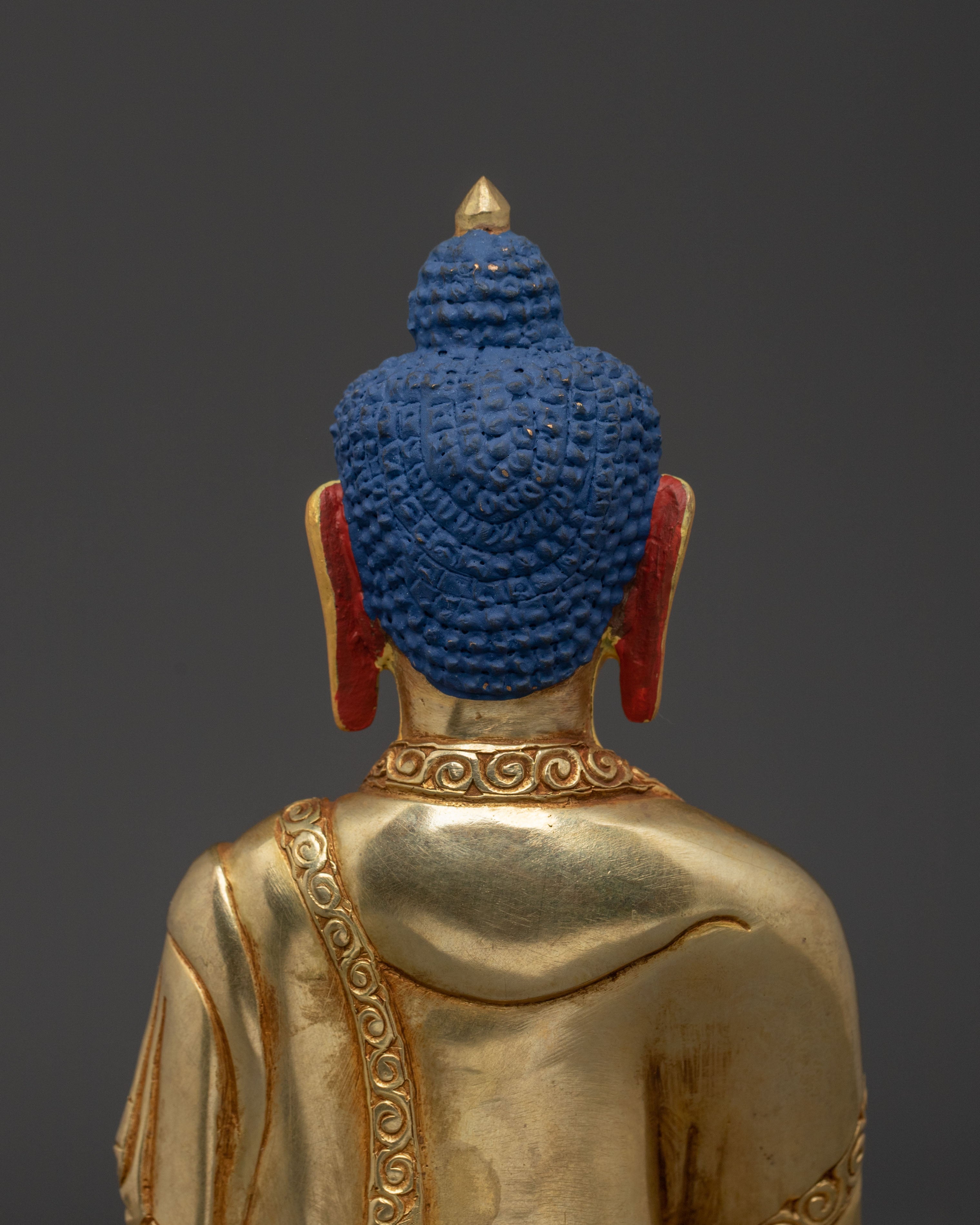 Shakyamuni Buddha Statue on Lotus Base: Enlightened One