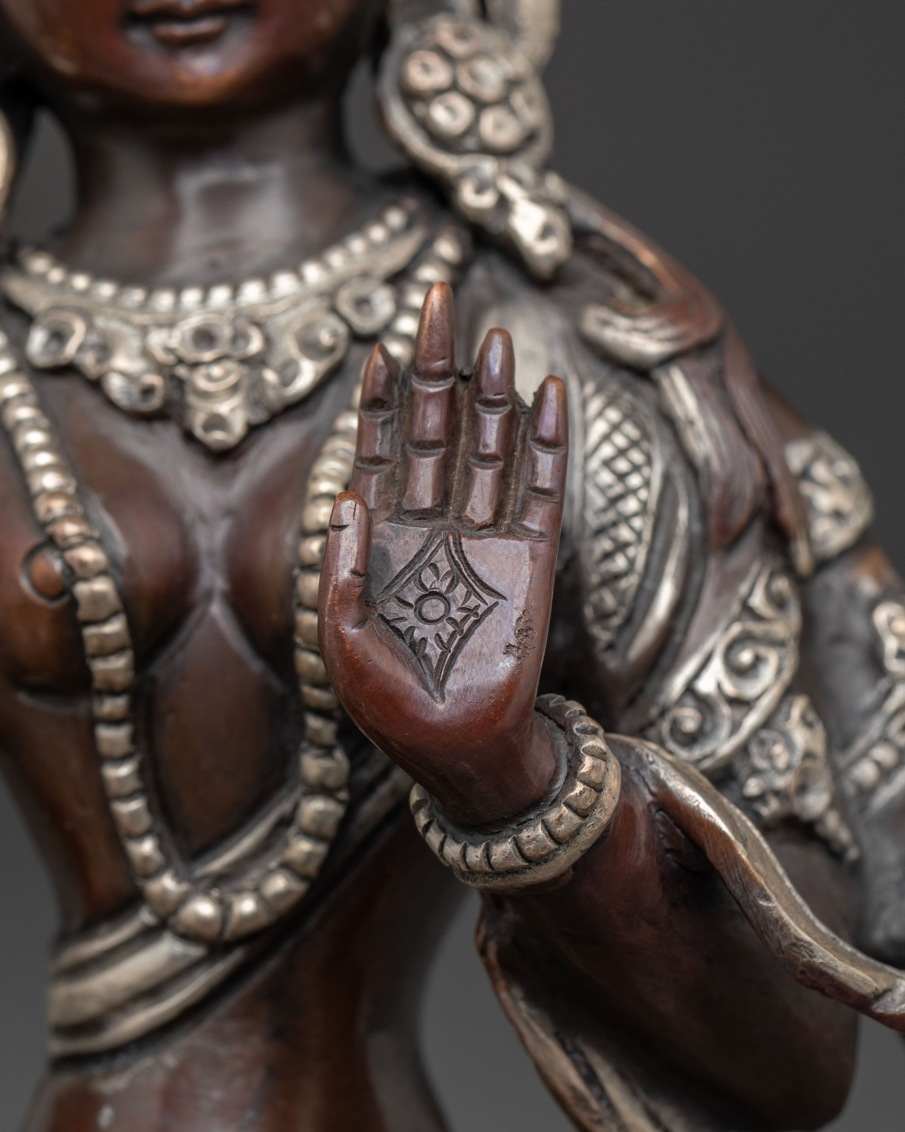 Wealth Goddess Laxmi Copper Statue | Handcrafted Spiritual Decor