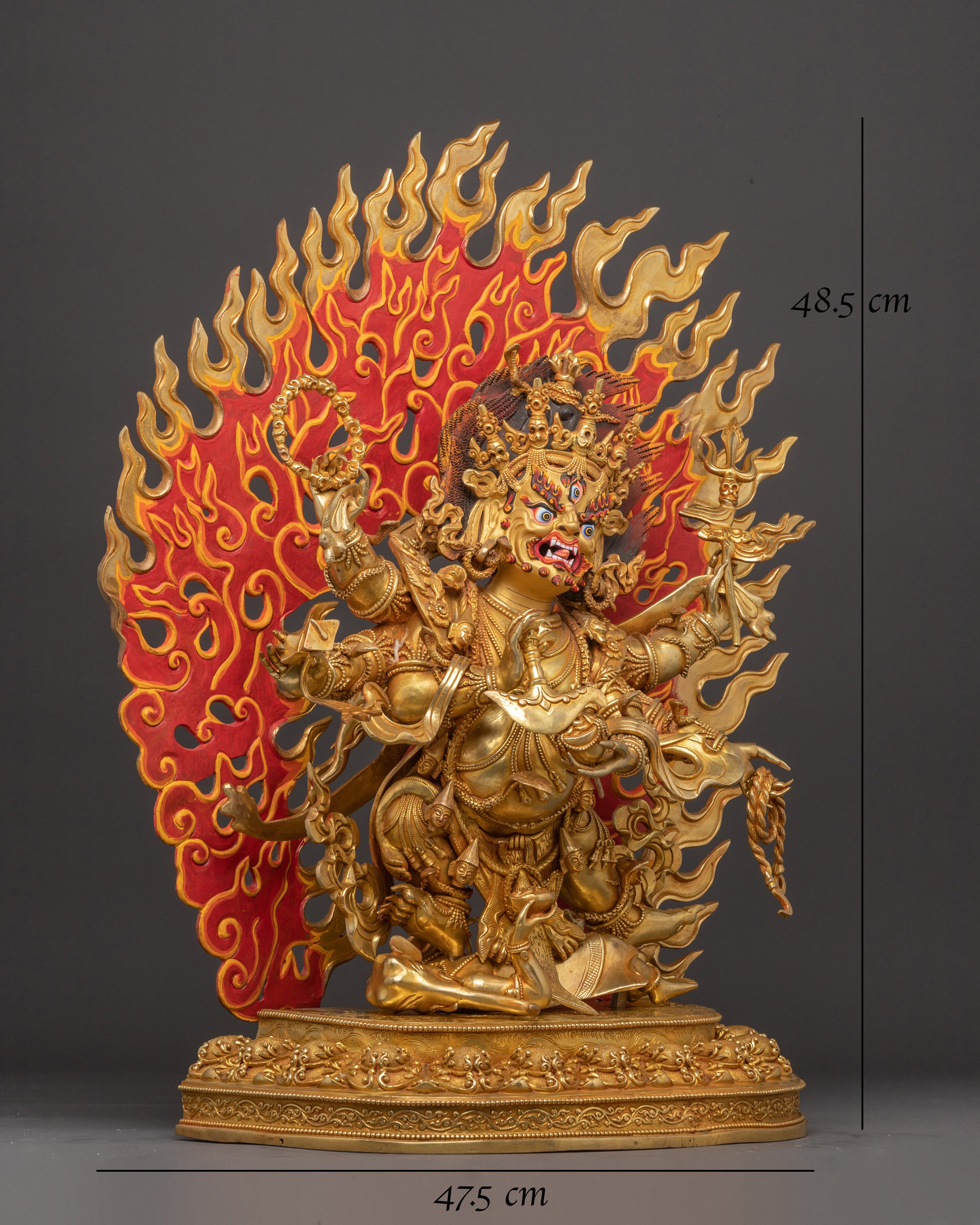 Six-Armed Mahakala Tantric Protector Statue | Tibetan Buddhist Art