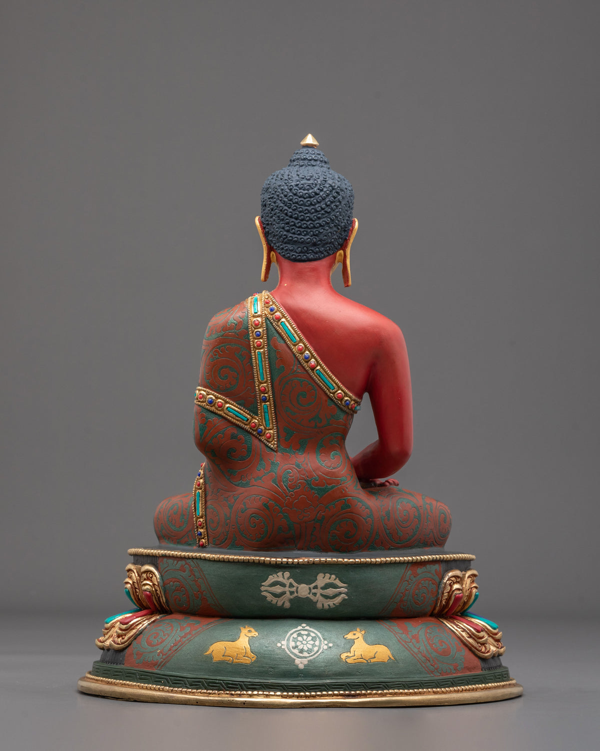 Amitabha Buddha 24K Gold Gilded Sculpture | Altar Decor